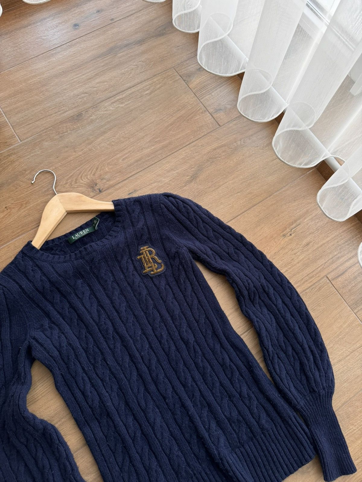 Lauren Ralph Lauren Vintage Lauren Ralph Lauren W’ Navy Cable Knit Sweater Size S / US 4 / IT 40 - 4 Thumbnail