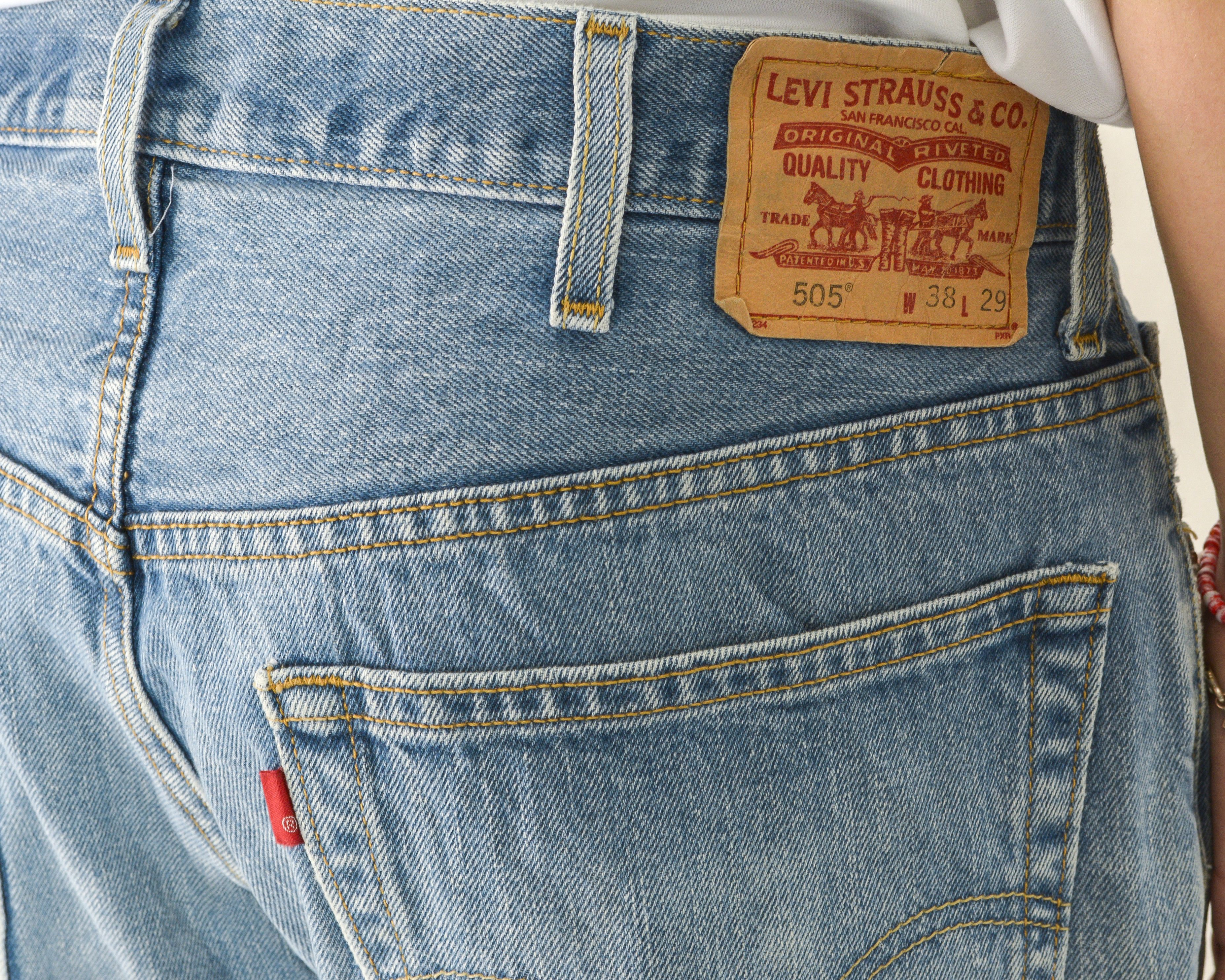 Levi's 505 Vintage W38 L29 Regular Straight Jeans Denim Brazil Size US 38 / EU 54 - 5 Thumbnail