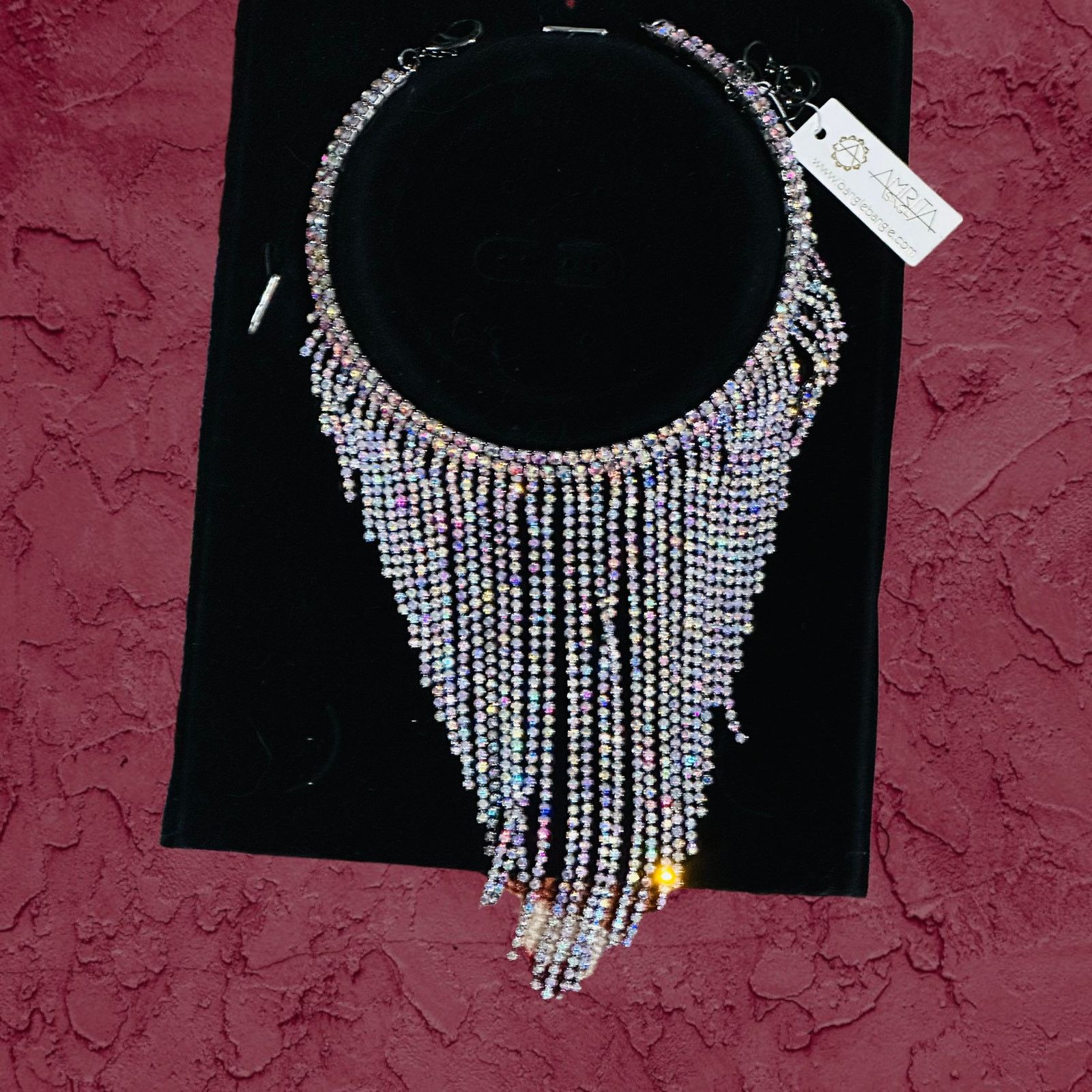 The Unbranded Brand Amrita Singh Statement AB Crystal Choker Size ONE SIZE - 2 Thumbnail