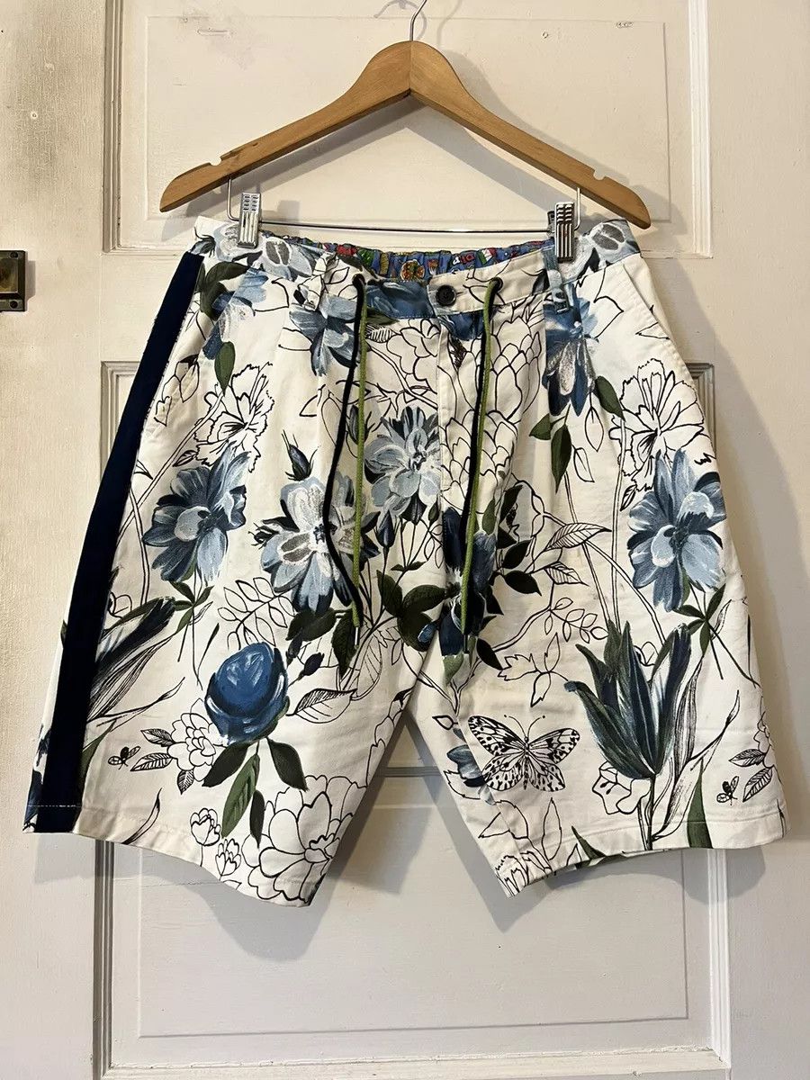 Designer BERNA FLORAL PATTERN SIDE STRIPE SHORTS SIZE 48 IT Size US 32 / EU 48 - 2 Thumbnail