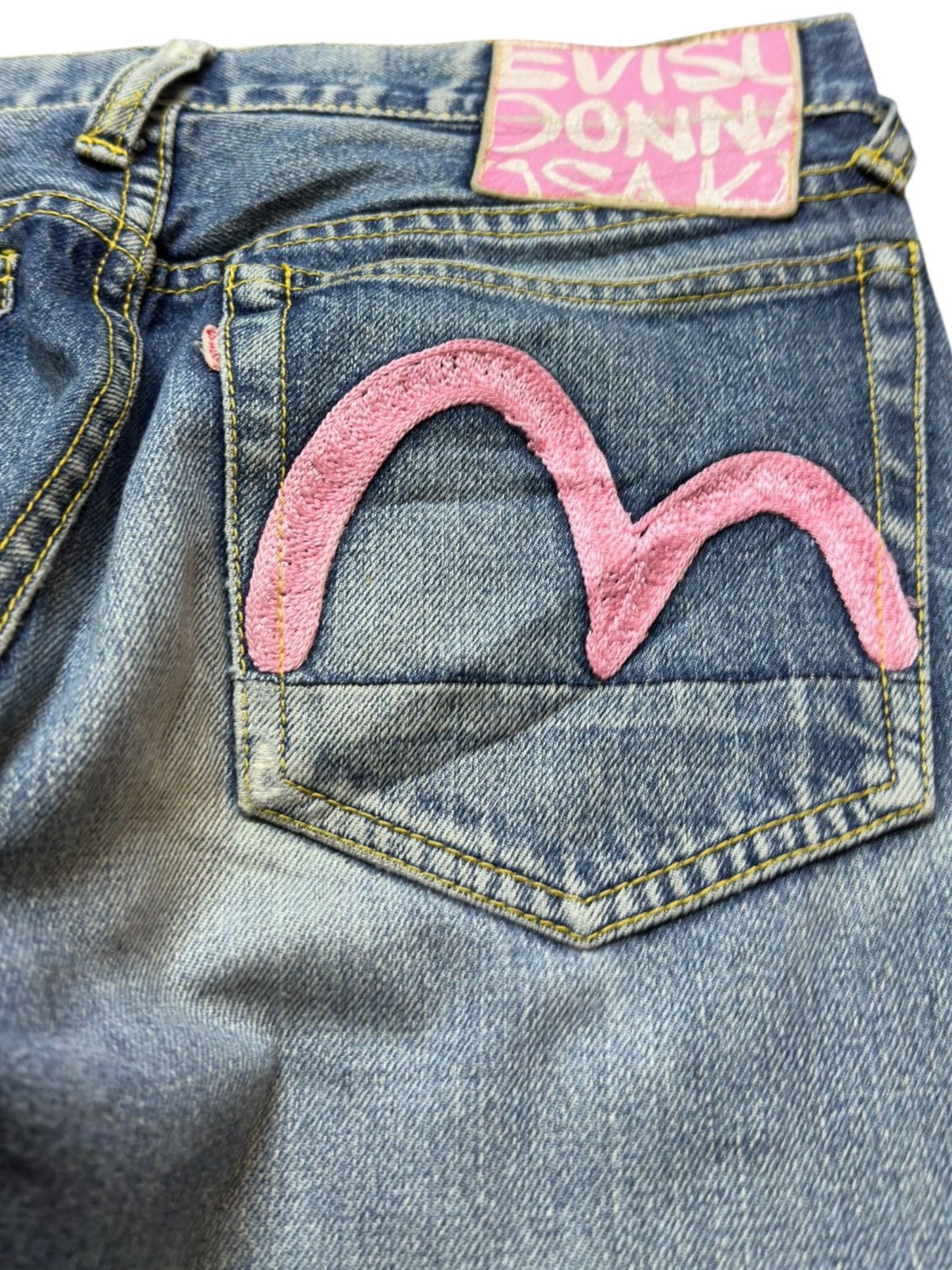 Evisu Vintage Evisu Donna Osaka Selvedge Faded Distressed Denim Size US 29 - 8 Thumbnail