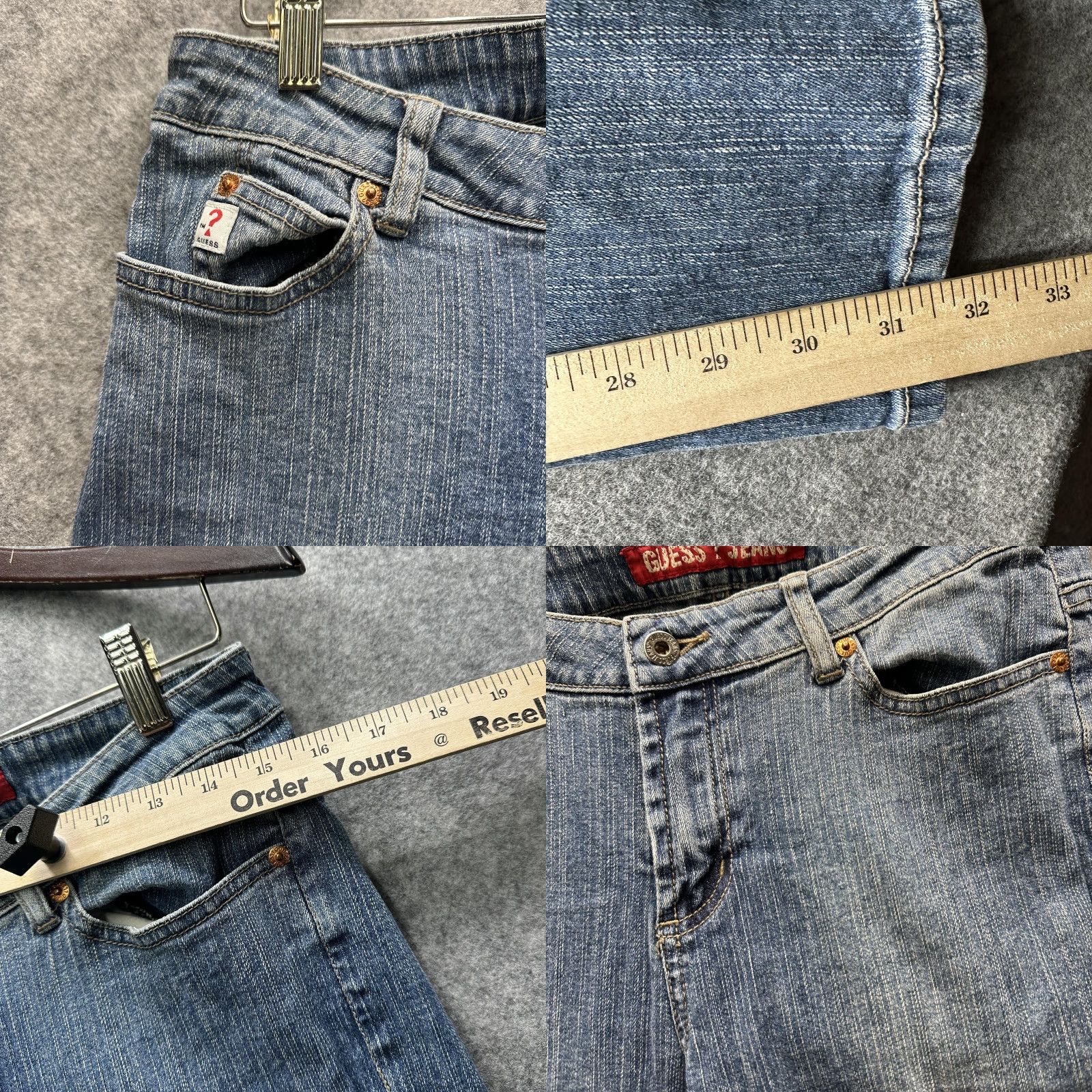 Guess VINTAGE GUESS Jeans Womens Bootcut Denim Blue Medium Wash Mid Rise 32x32 Logo 90s Size 24" / US 00 / IT 34 - 8 Thumbnail