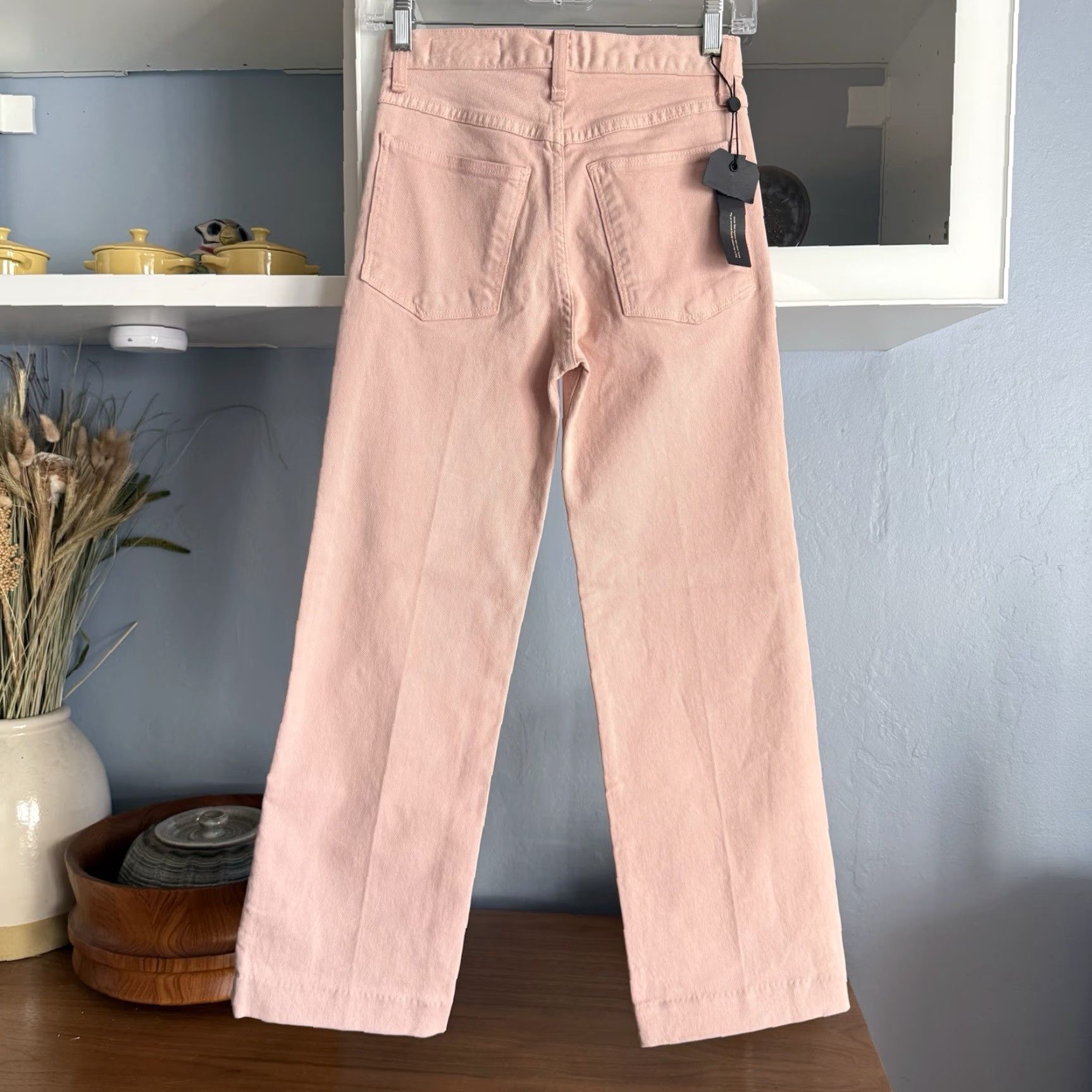 Rag & Bone rag & bone Justine High-Rise Wide-Leg Crop Jeans Sz 24 Blush Pink Size 42" / US 20 - 5 Thumbnail
