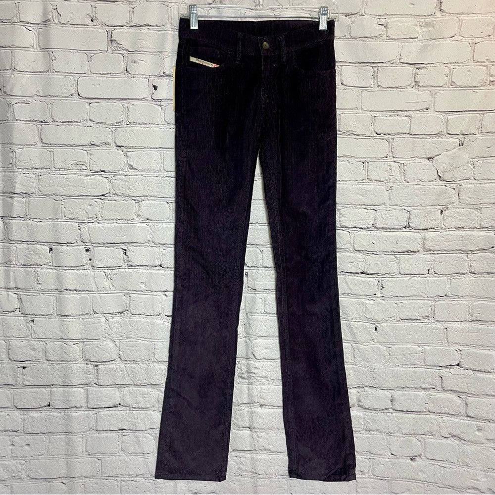 Diesel NWT New Diesel Straight Leg Corduroy Purple Pants Size 24 Size 24" / US 00 / IT 34 - 2 Thumbnail