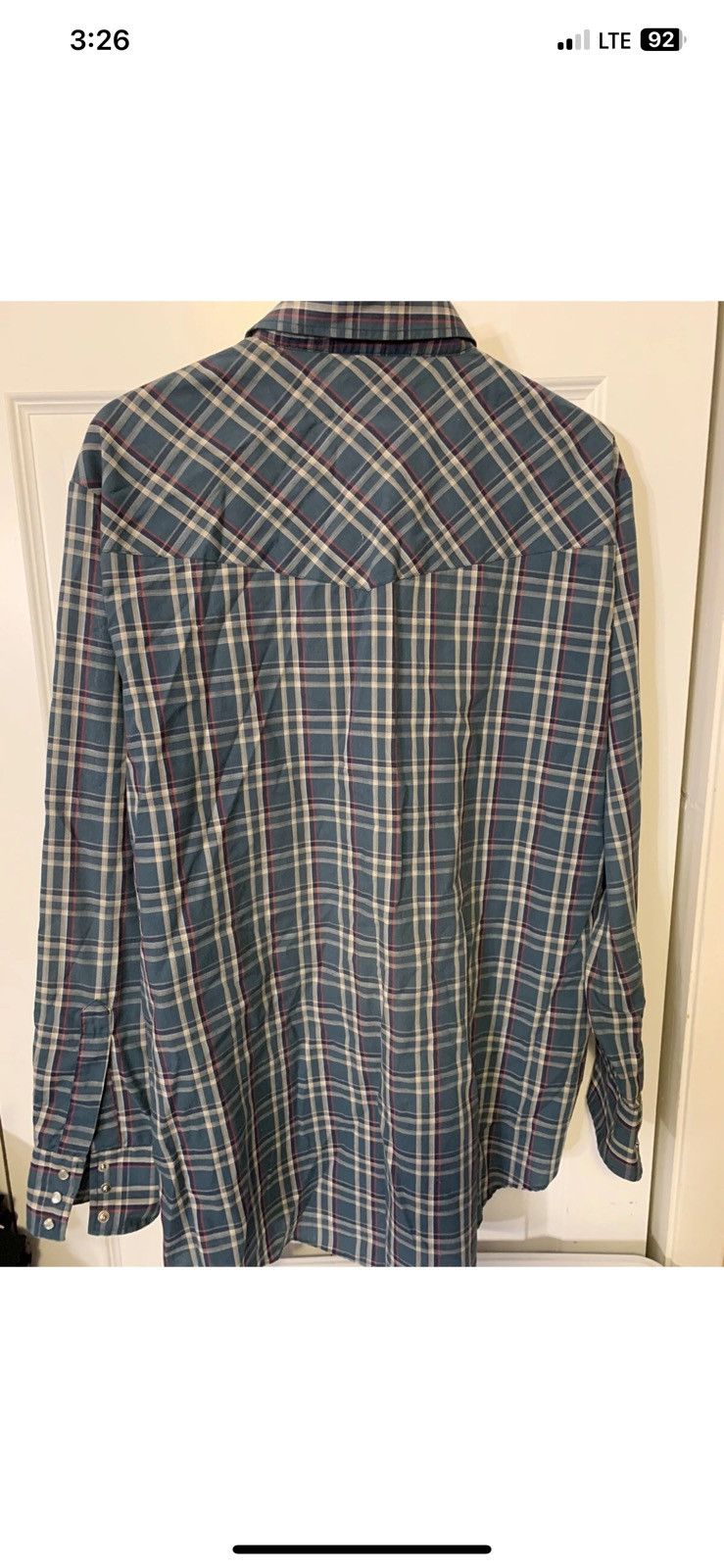 Other Vtg Plains Western Wear Green Large Tall Pearl Snap Shirt Size US L / EU 52-54 / 3 - 8 Thumbnail