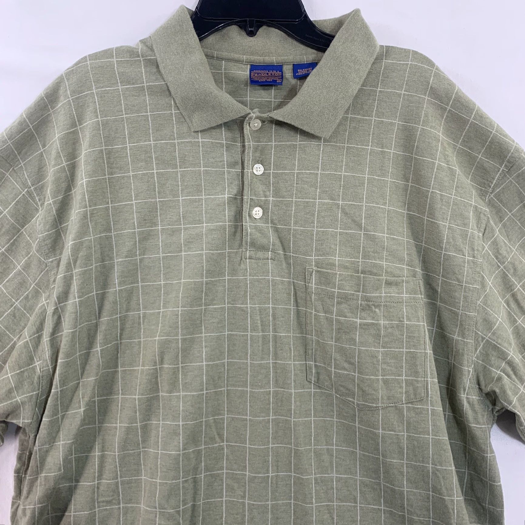 Pendleton VINTAGE Pendleton Button-Down Shirt Men XL Green Stripes Short Sleeve Casual Workwear 2000s Sir Pendleton Size US XL / EU 56 / 4 - 2 Thumbnail