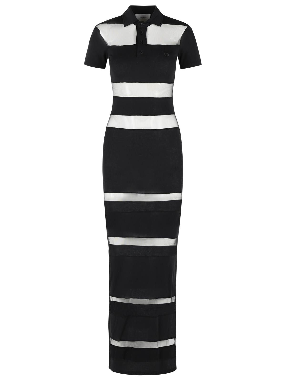 Coperni COPERNI 'Striped' Black Cotton Blend Dress Size XS / US 0-2 / IT 36-38 - 1 Thumbnail