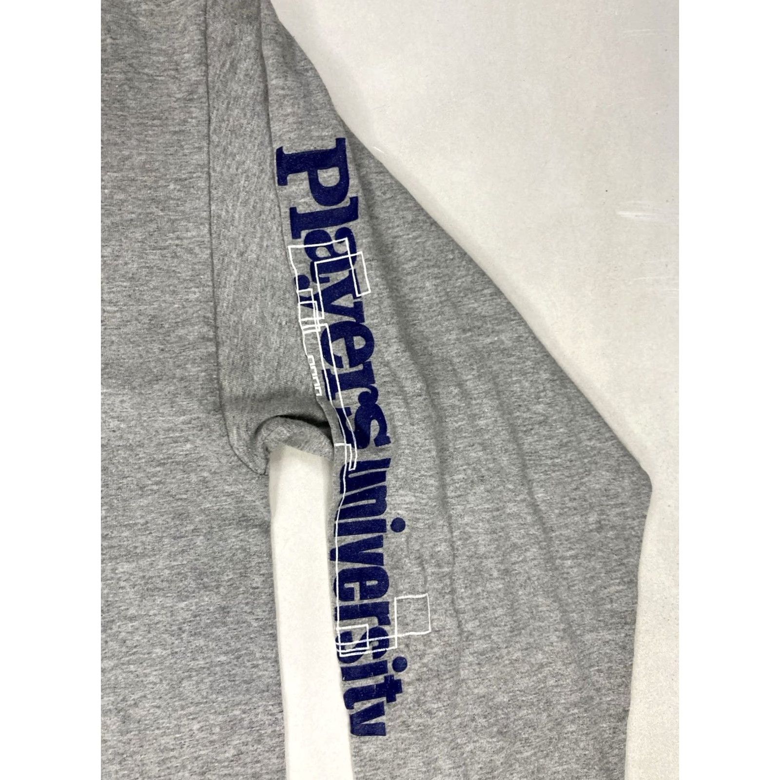 Vintage VINTAGE Players University T-Shirt Men XL Gray USA 90s Graphic Print Crew Neck Long Sleeve Hip Hop All Seasons Size US XL / EU 56 / 4 - 3 Thumbnail