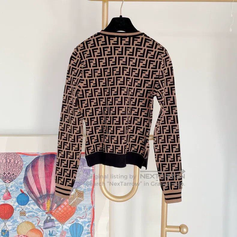Fendi Fendi Monogrammed Knit Top Size XXS / US 00 / IT 34 - 2 Thumbnail
