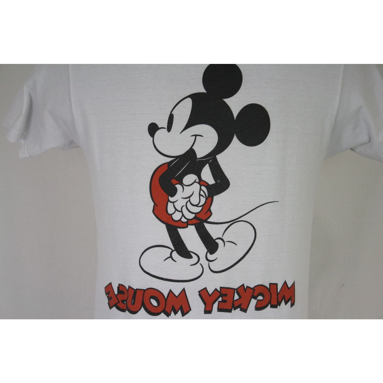 Disney Mickey Mouse Classic Logo Disney Double Sided White Shirt M Size US M / EU 48-50 / 2 - 4 Thumbnail