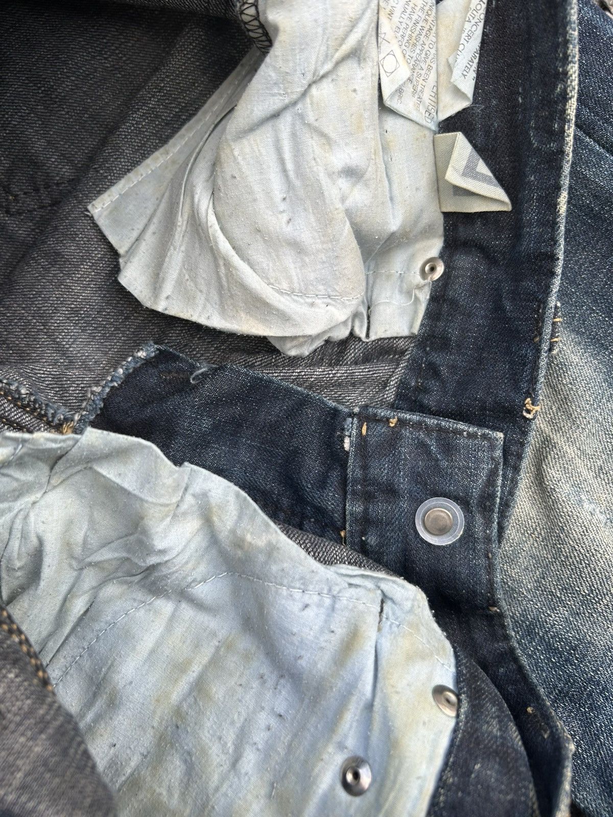 Kapital Flare Yoshitomo Nara Lolita Distressed Denim Jeans Size US 34 / EU 50 - 15 Thumbnail
