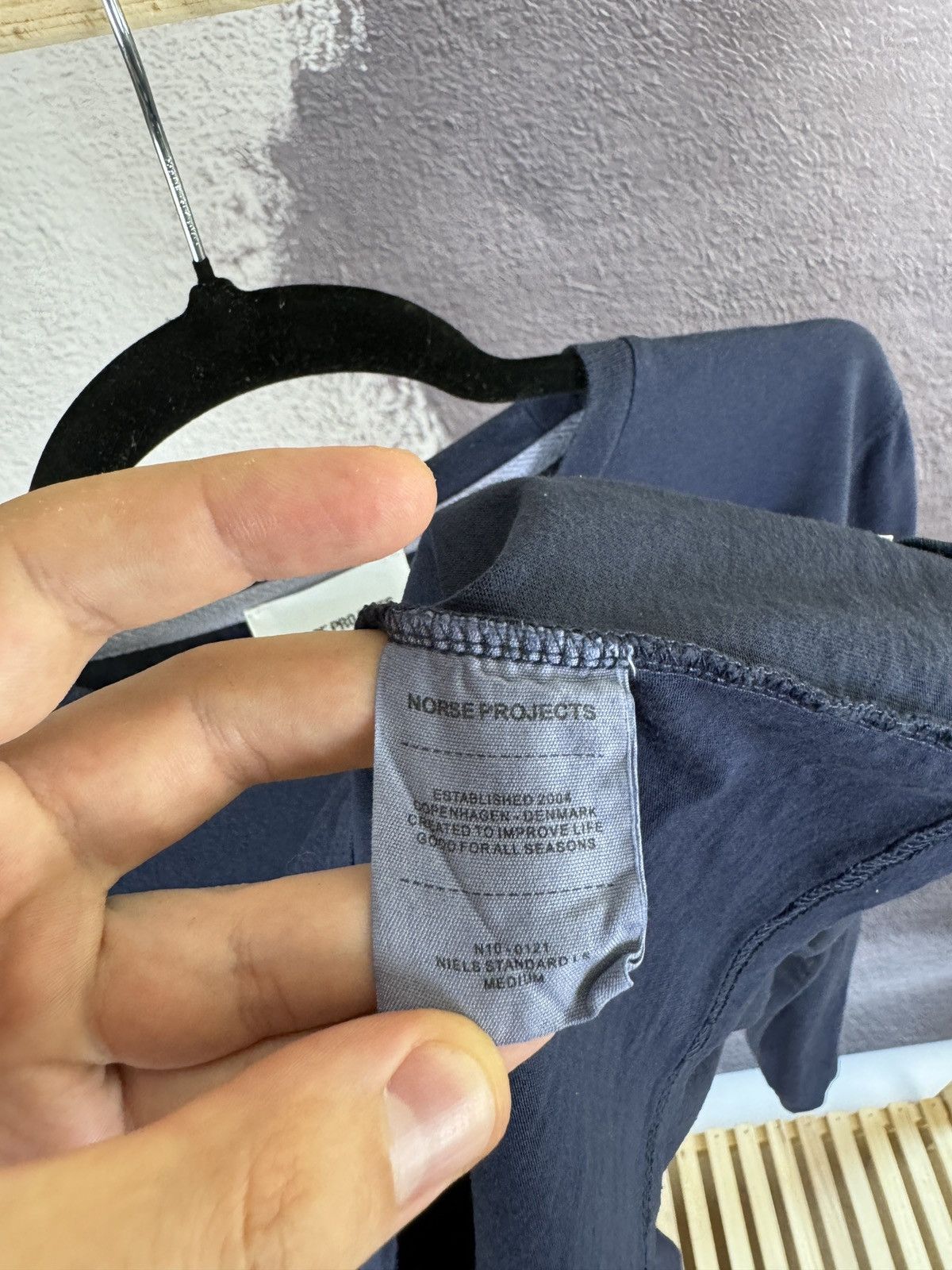 Norse Projects Norse Projects blue navy Niels standard ls tee shirt Size US M / EU 48-50 / 2 - 10 Thumbnail