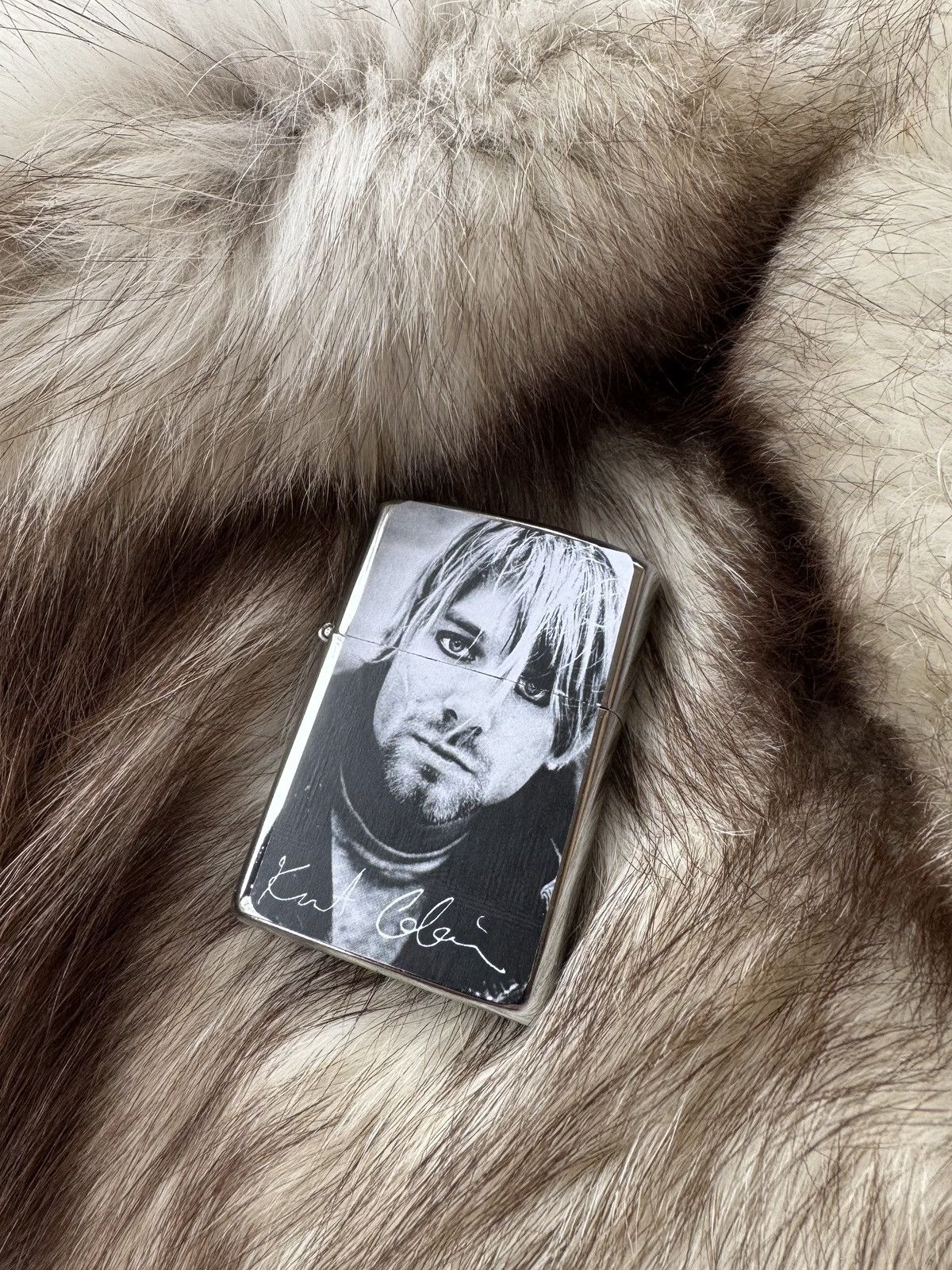 Rockstar Games 💉Kurt Cobain vintage Silver Cigar lighter. WORK Size ONE SIZE - 1 Thumbnail