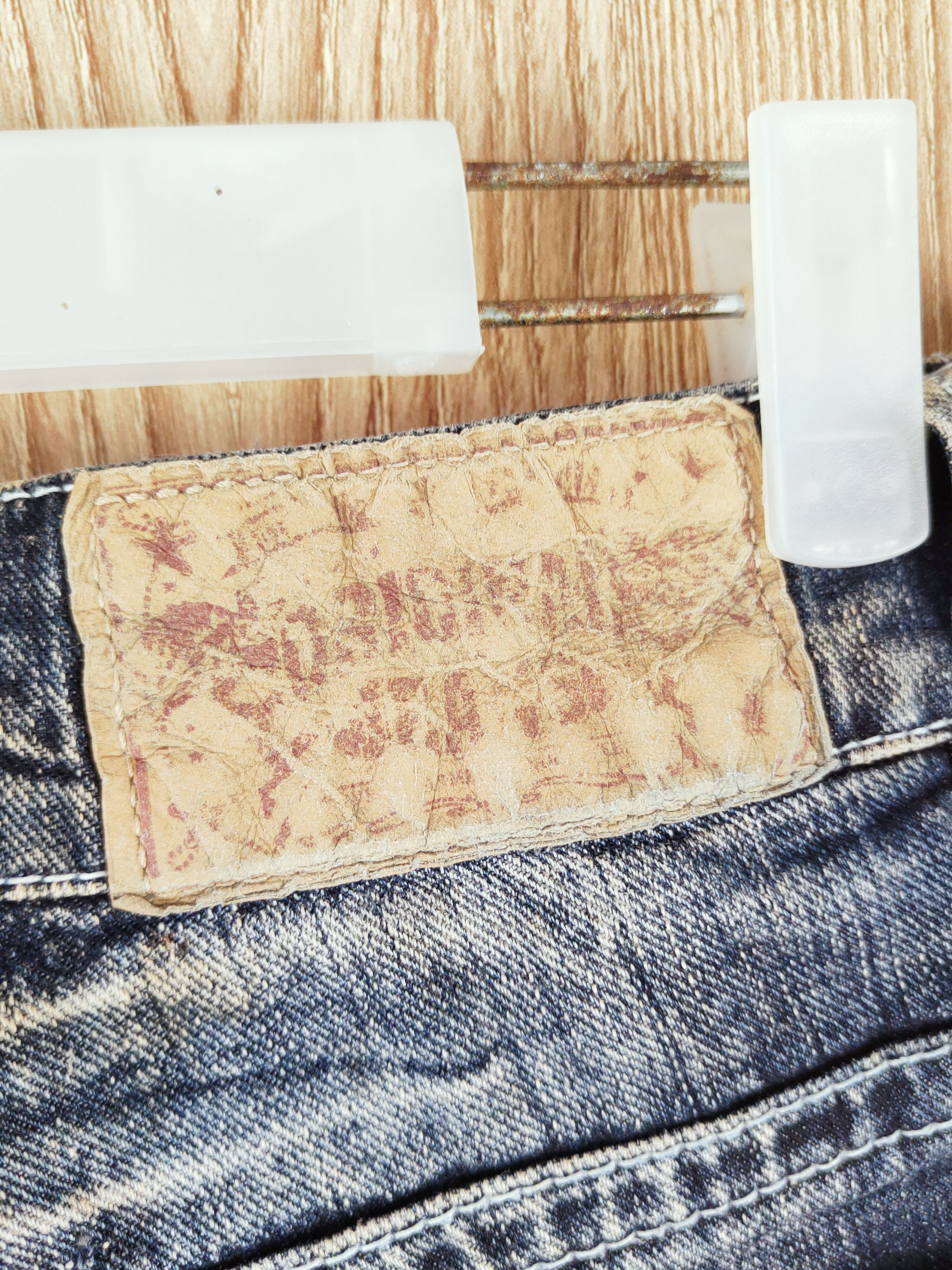 Japanese Brand × Vintage Japan patchwork Dark Blue Distressed Ripped Jeans #W020 Size 29" - 15 Thumbnail