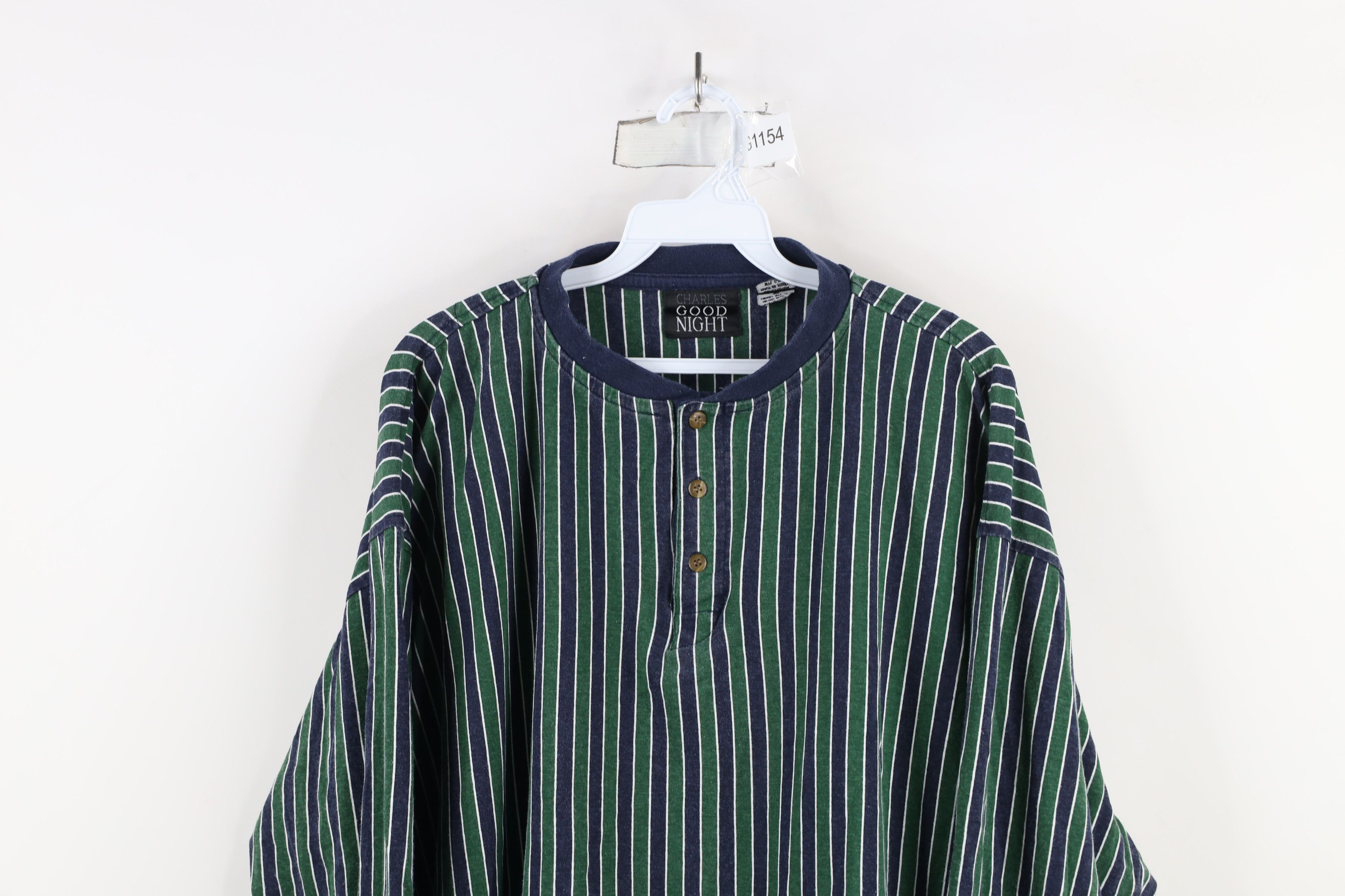 Vintage Vintage 90s Streetwear Long Sleeve Henley T-Shirt Cotton Size US XXL / EU 58 / 5 - 2 Thumbnail