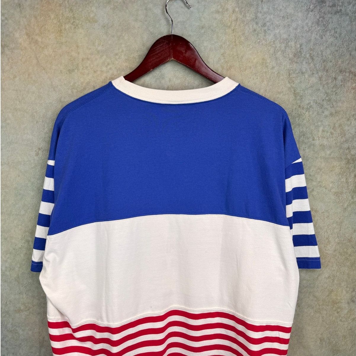 Vintage VTG 90s Venezia Sport World Flag T Shirt Sz XL Striped Size US XL / EU 56 / 4 - 4 Thumbnail