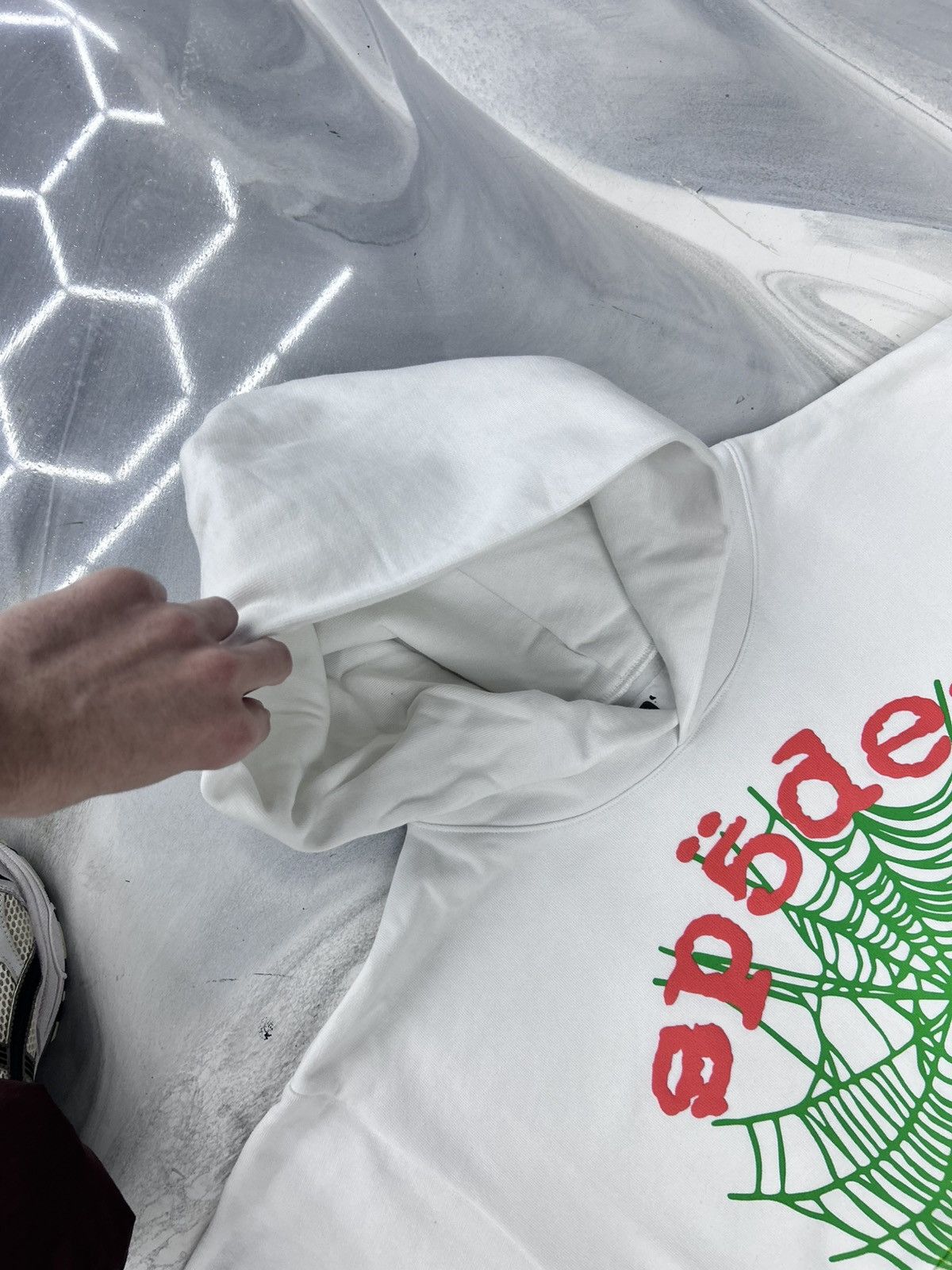 Sp5der Sp5der OG Web V2 Gradient Hoodie White Orange Green Size M Size US M / EU 48-50 / 2 - 7 Thumbnail