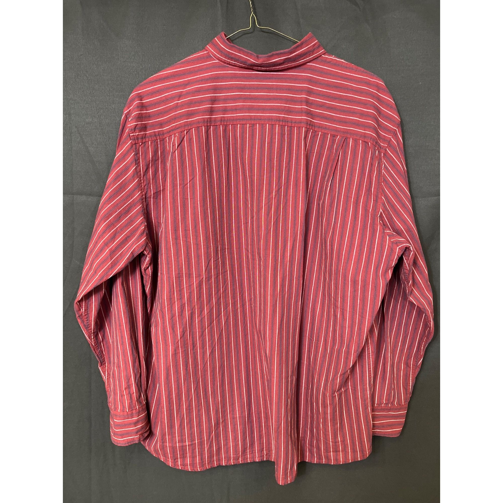 Dockers Dockers SKU 7622 Red Striped Button Up Long Sleeve Shirt Siz Size US XL / EU 56 / 4 - 2 Thumbnail