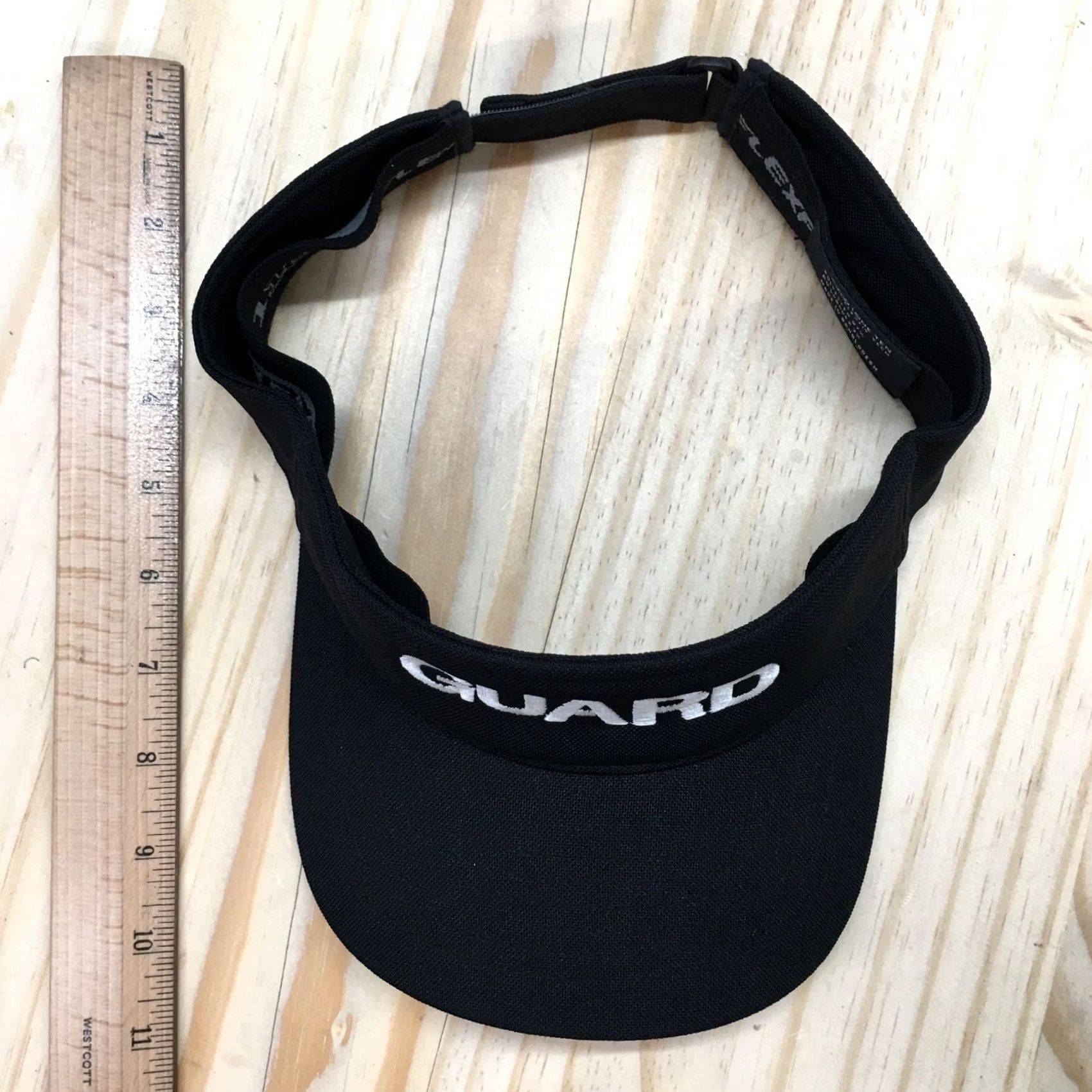 Vintage Guard Yupoong Visor Hat Men Black OS Adjustable Curved Brim Embroidered Logo Size ONE SIZE - 3 Thumbnail