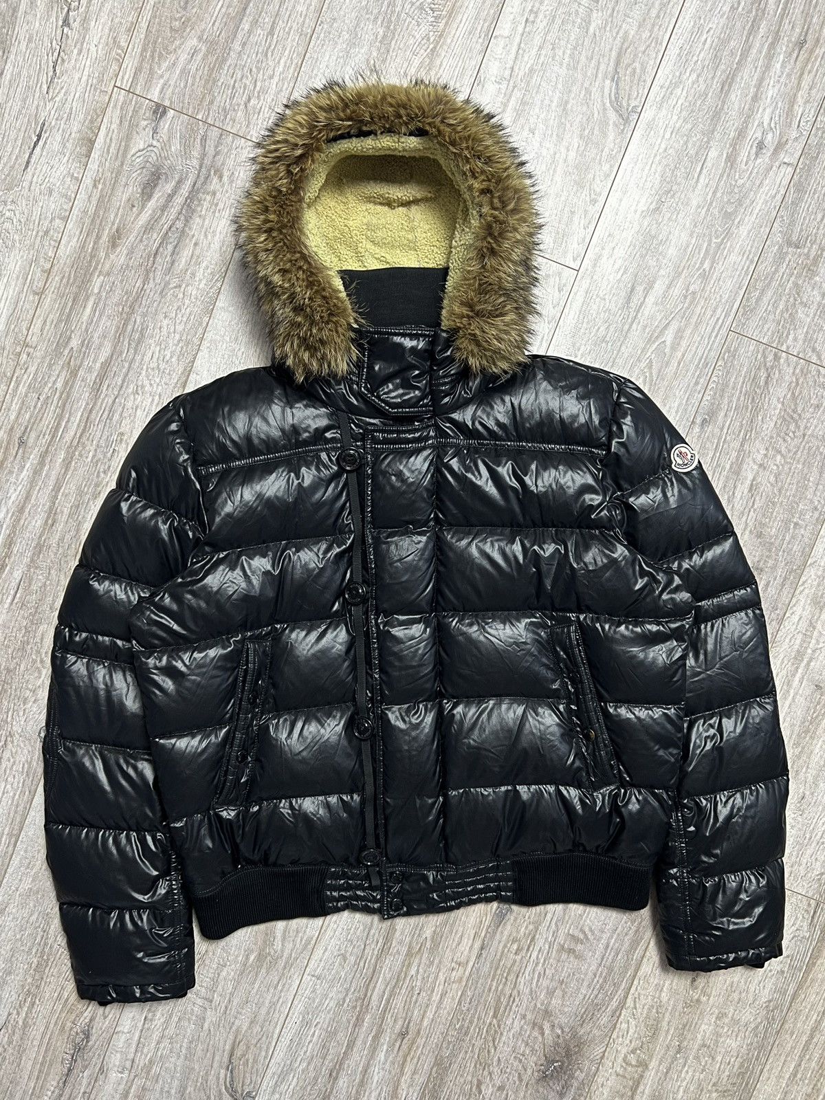 Moncler MONCLER Jacket Down Puffer Veyle Giubbotto Fur Patch Logo | Grailed