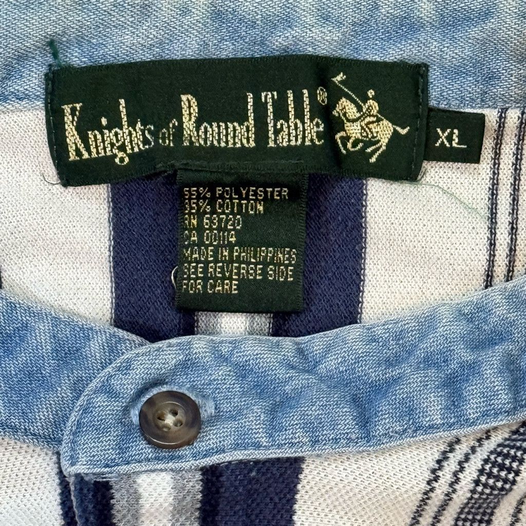 J Brand Knights of Round Table Men’s XL Striped Henley Shirt Size US XL / EU 56 / 4 - 6 Thumbnail