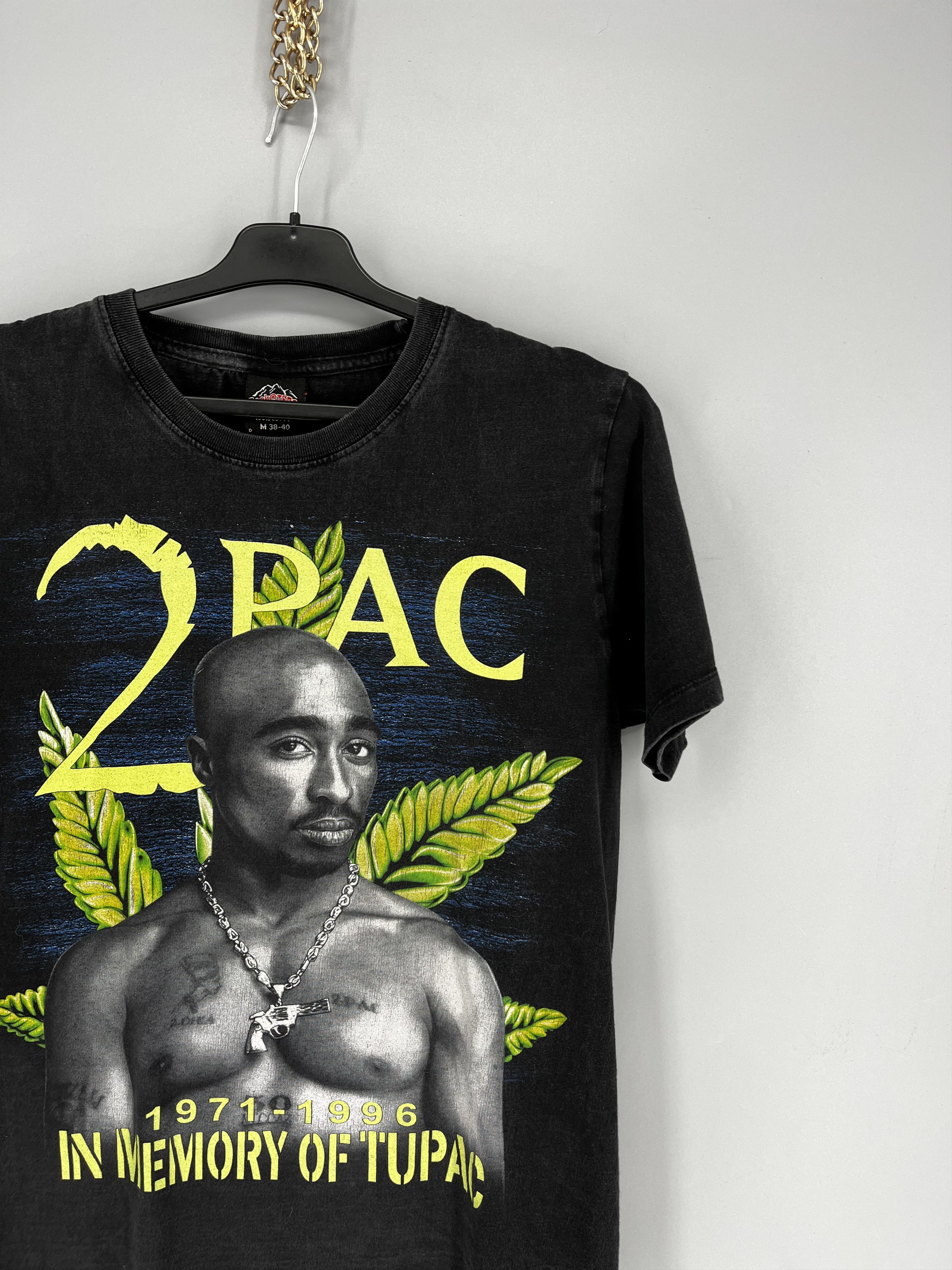 Band Tees Vintage 2Pac Tupac Shakur 1996 Men’s Black Double Sided Sz M Size US M / EU 48-50 / 2 - 5 Thumbnail