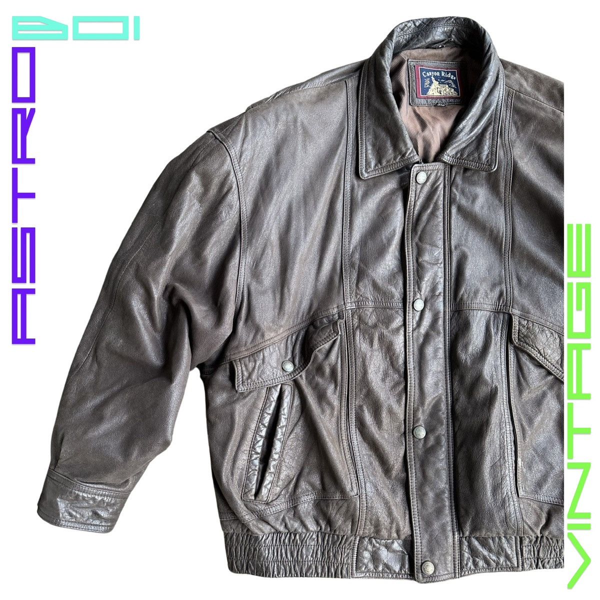 Vintage VINTAGE CANYON RIDGE RETRO BOMBER JACKET _ BROWN | Grailed