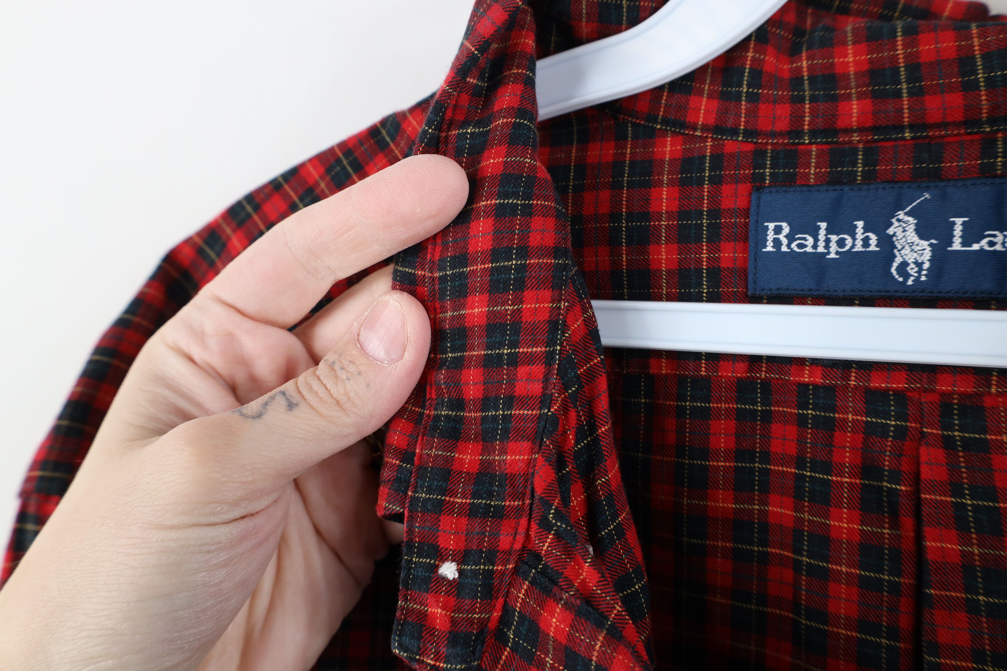 Ralph Lauren Vintage 90s Ralph Lauren Button Down Shirt Red Plaid Size US XL / EU 56 / 4 - 7 Thumbnail