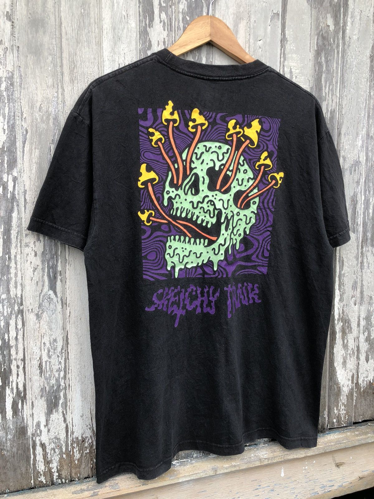 Japanese Brand × Vintage Lurking Class By Sketchy Tank Glow In The Dark Backhit Tee Size US L / EU 52-54 / 3 - 4 Thumbnail