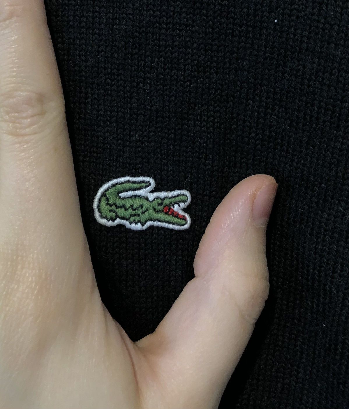 Lacoste Wool Sweater Lacoste Zipped Black Size US L / EU 52-54 / 3 - 3 Thumbnail