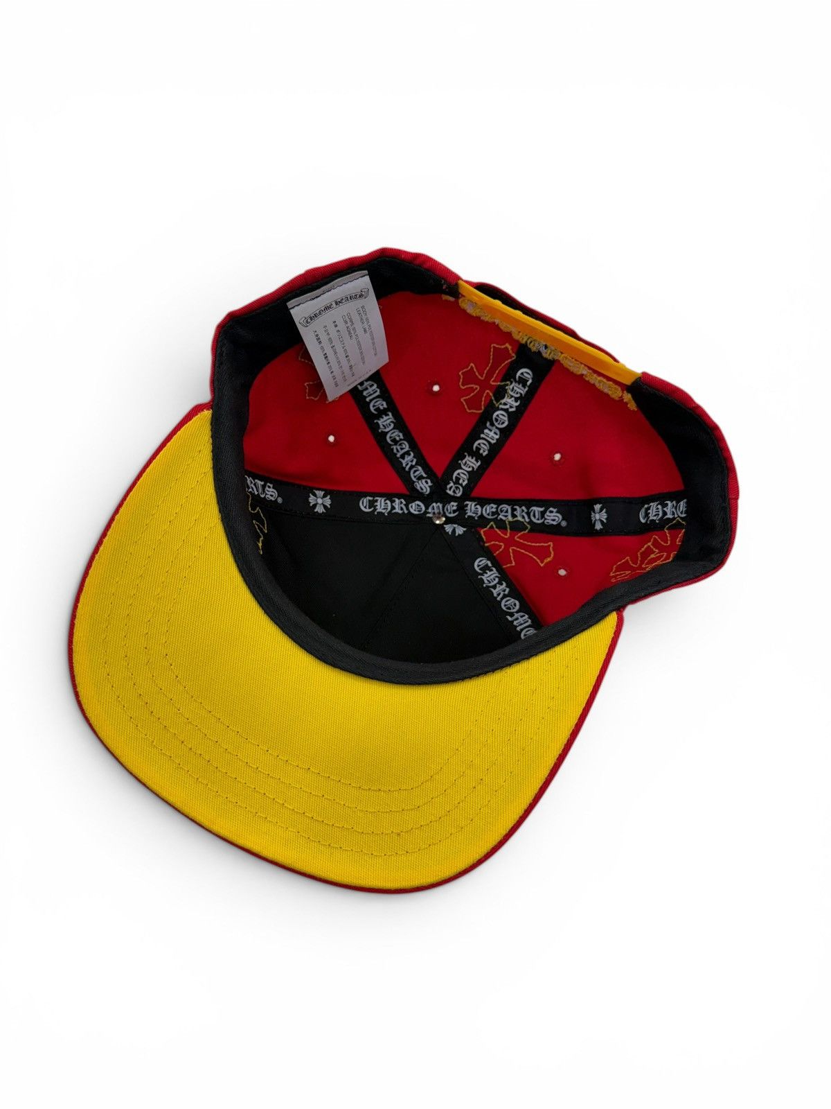 Chrome Hearts Chrome Hearts Red Yellow Cross Patch Baseball Hat Size ONE SIZE - 7 Thumbnail