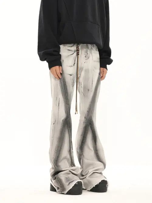 Jean Sayaka x Genji Opium Gradient Wash Flared Stack Denim Jeans Size US 32 / EU 48 - 4 Thumbnail