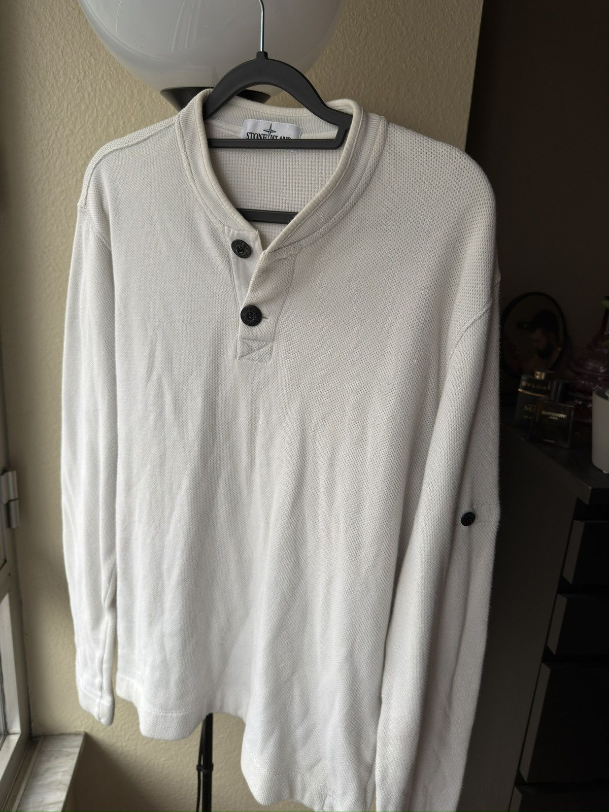 Stone Island Stone island white sweater long sleeve no path Size US L / EU 52-54 / 3 - 3 Thumbnail