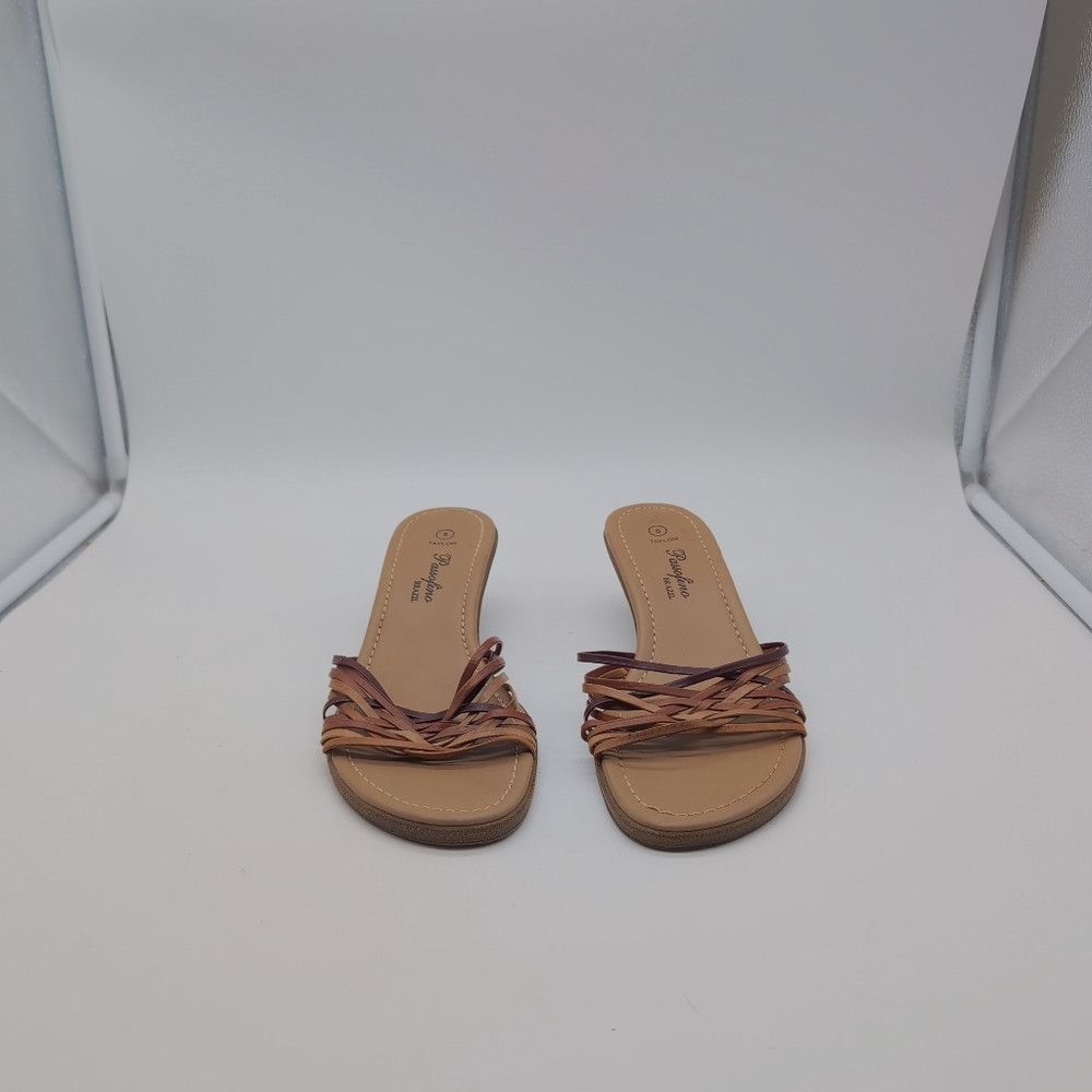 Other Passofino Tri Tone Brown Leather Strappy Women's Sandals Sz Size US 8 / IT 38 - 2 Thumbnail