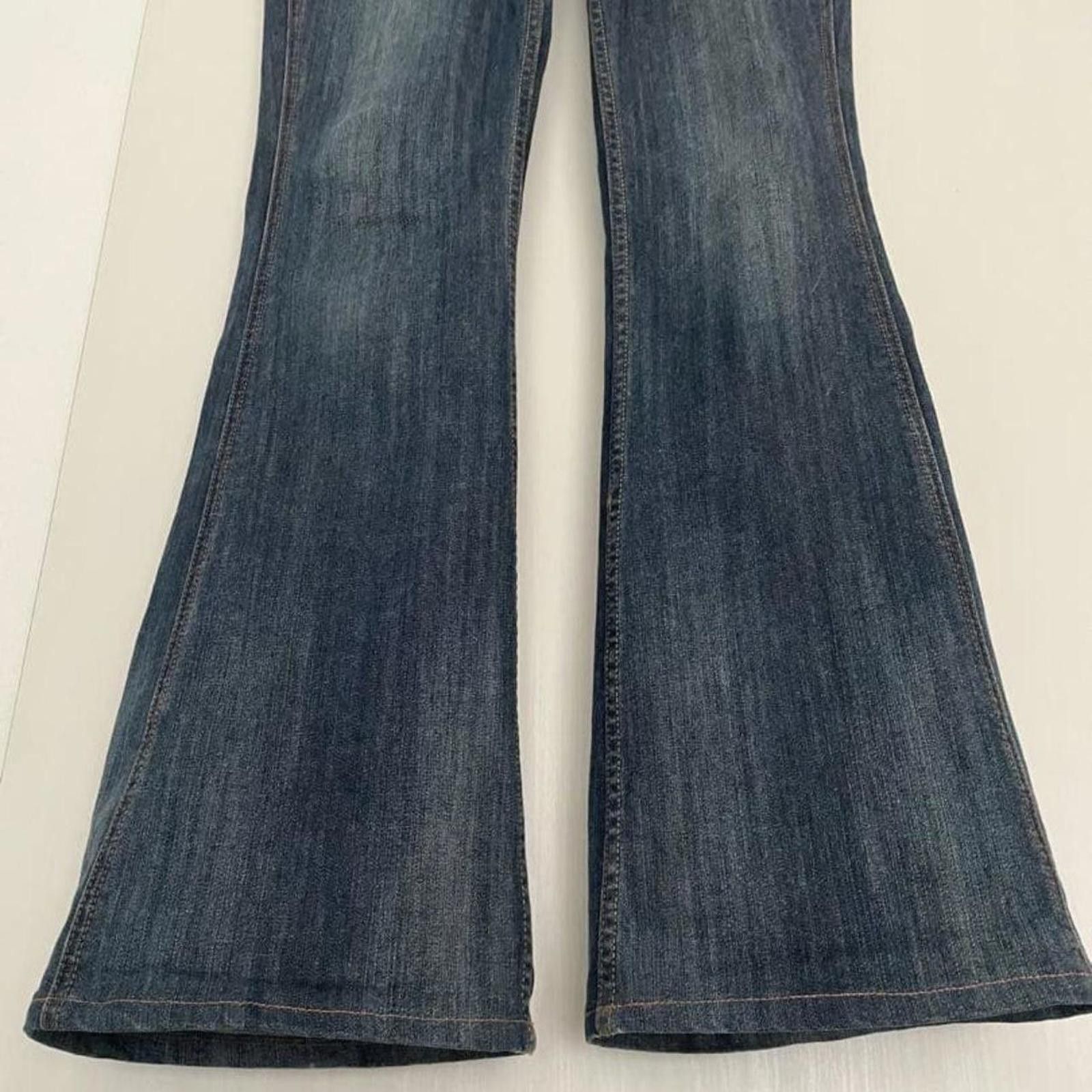 Other Low rise unique 2000s grunge mid wash denim jeans Size 32" / US 10 / IT 46 - 4 Thumbnail