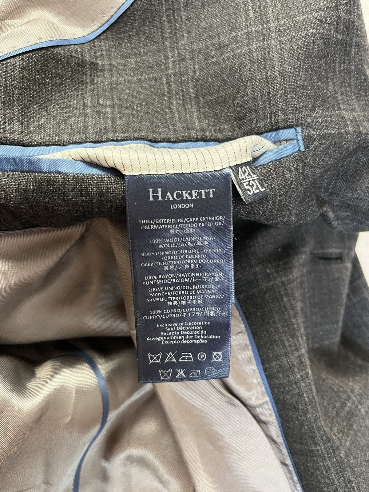 Hackett HACKETT Wool Blazer MW812264 BRUSHED MULTED CHECK Rare Size 42L - 8 Thumbnail