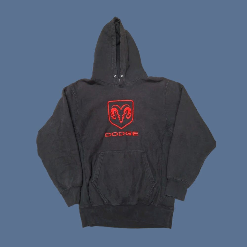 Vintage VINTAGE Dodge Motorsports Hoodie Mens M Black Embroidered Logo Sweatshirt Size US M / EU 48-50 / 2 - 1 Thumbnail