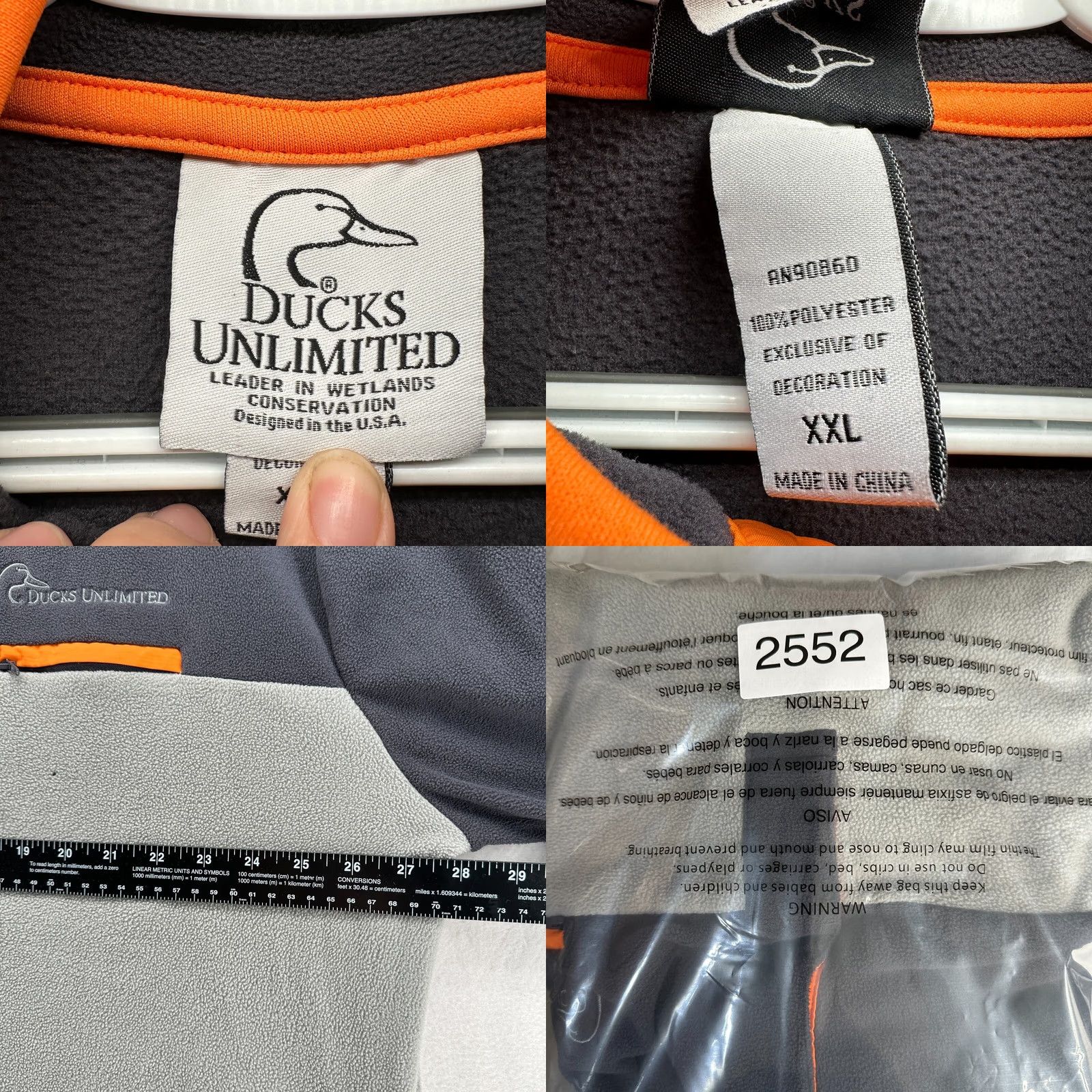 Vintage Ducks Unlimited Pullover Sweatshirt Gray Blue Men 2XL Fleece Long Sleeve Mock Neck Regular Fit Winter Comfort Sweatshirt 2XL Mens Size US XXL / EU 58 / 5 - 8 Thumbnail