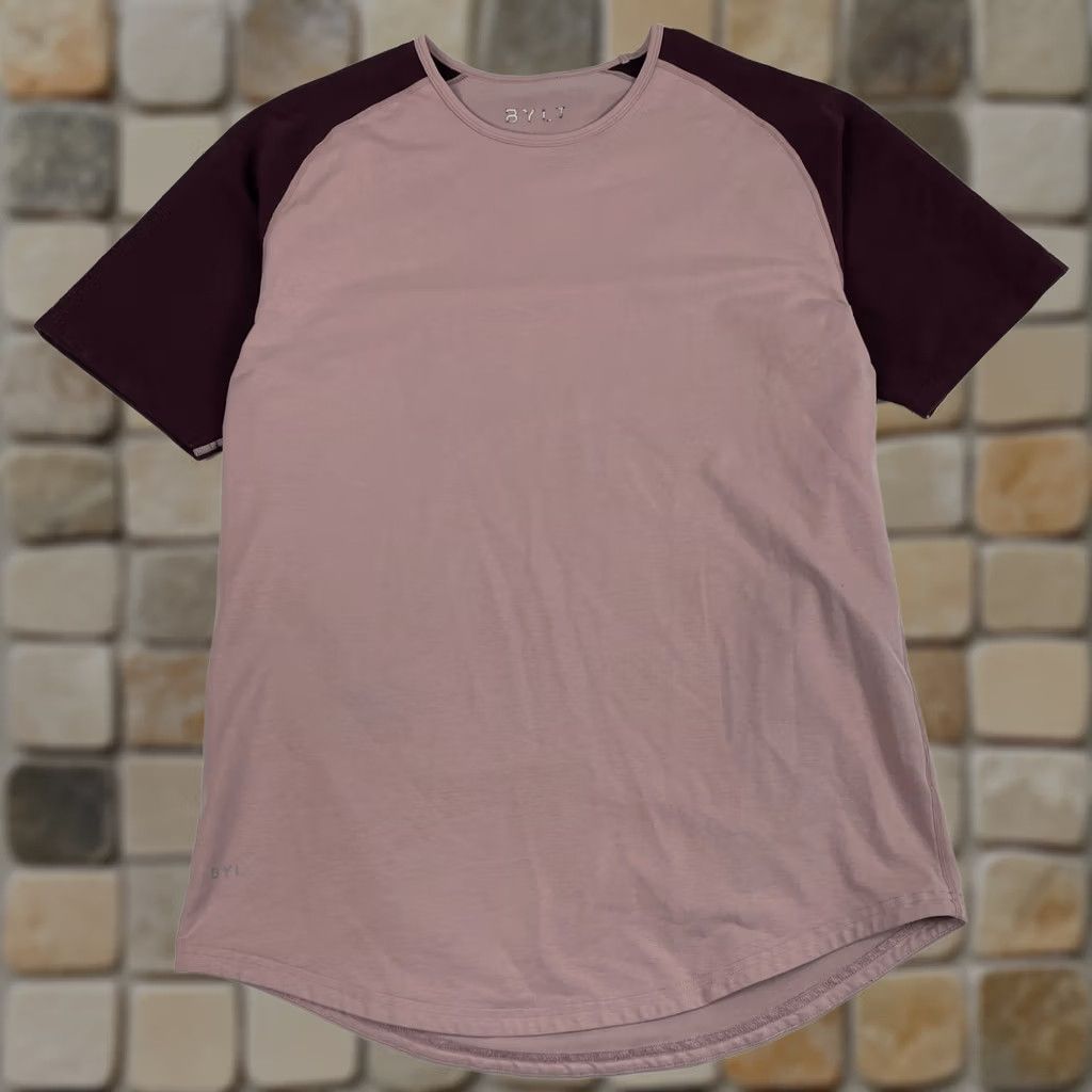 Pinko Final Answer: Bylt Mens Large Pink Drop Cut Crew Neck Short Sleeve Activewear Size US L / EU 52-54 / 3 - 1 Thumbnail