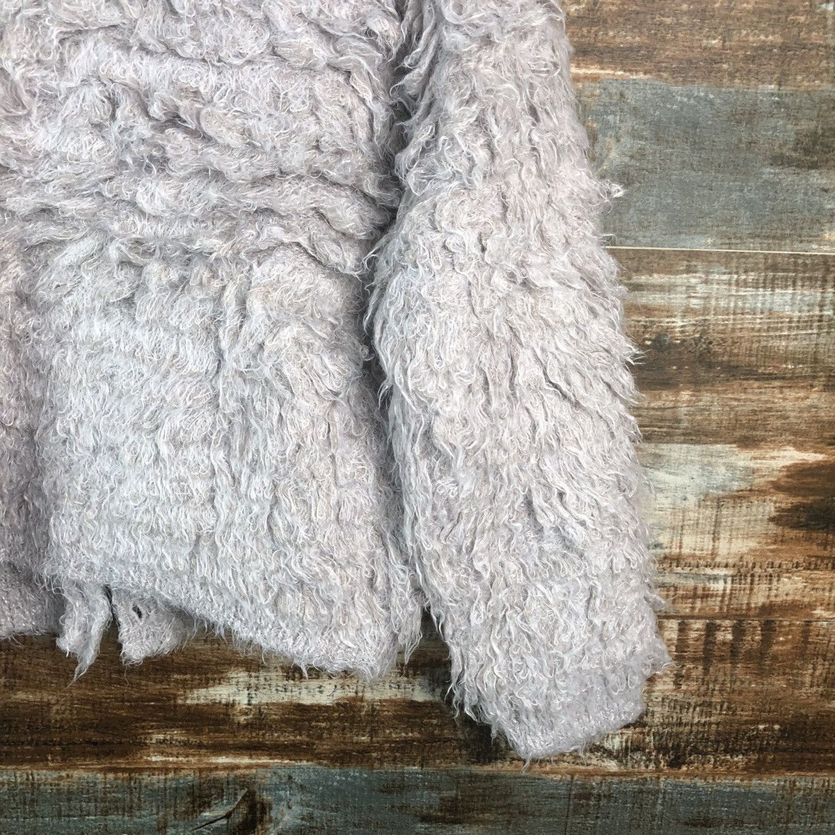 Japanese Brand DL Archives Gray Mohair Cardigan Knitwear #C374 Size M / US 6-8 / IT 42-44 - 16 Thumbnail