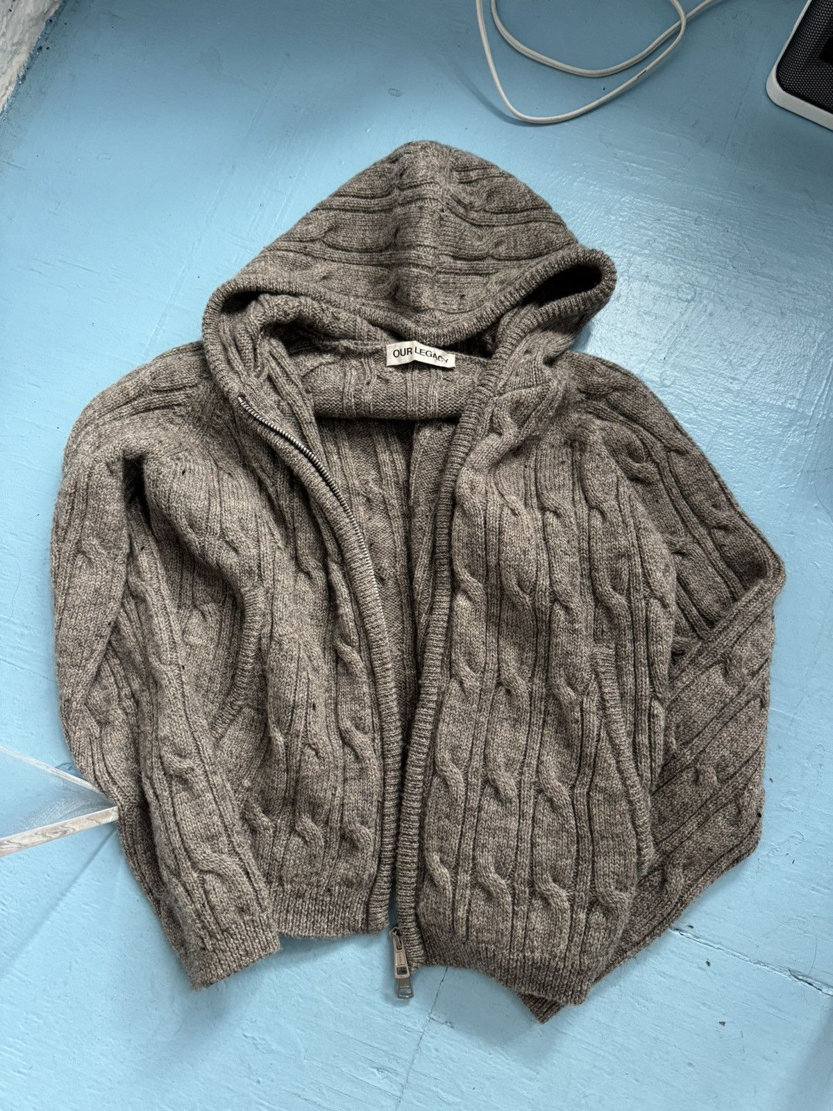 Our Legacy Our Legacy F24 Stable Melange Isels Wool Cable Knit Size US S / EU 44-46 / 1 - 6 Thumbnail