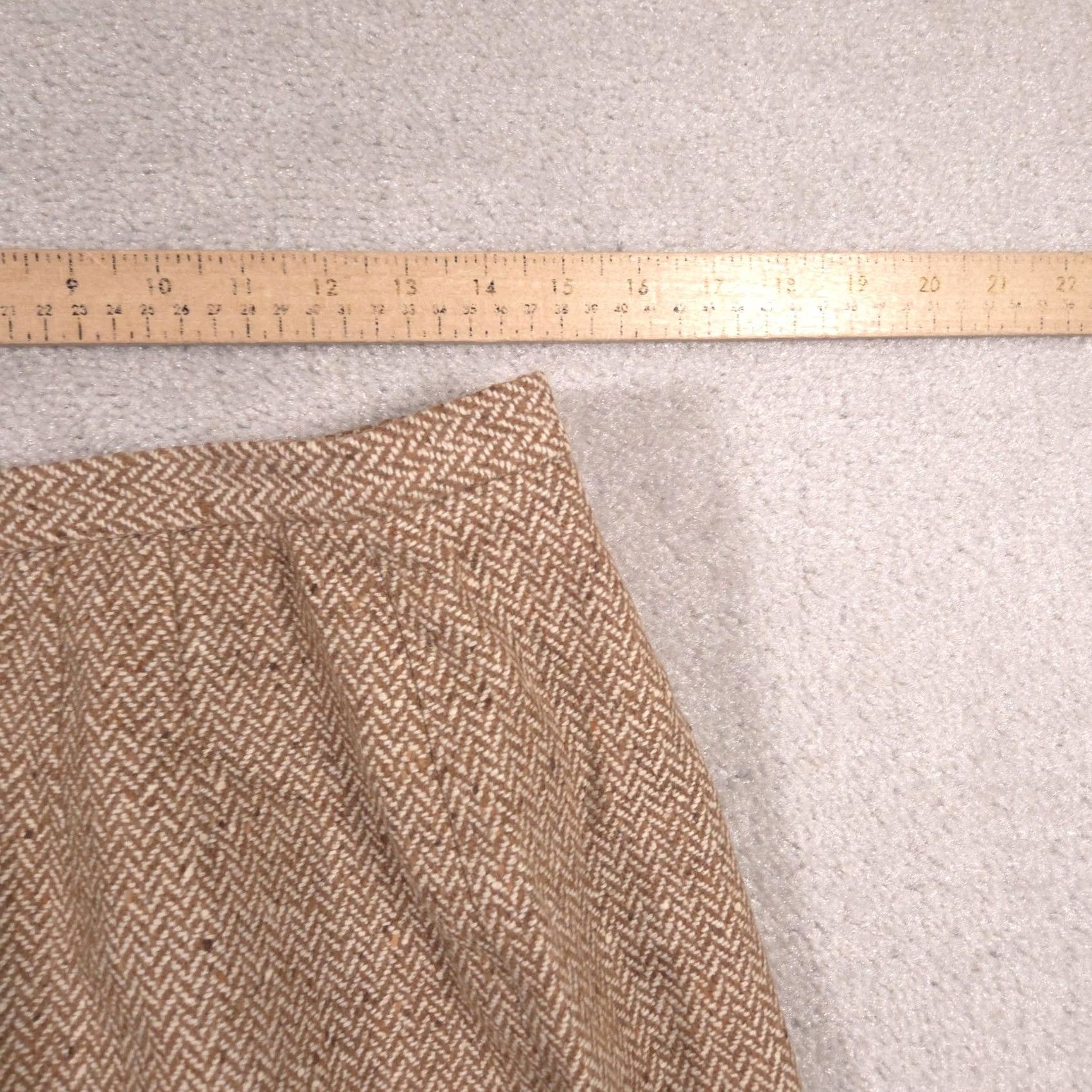 Talbots Talbots Skirt Womens Petite 12 Brown Wool Herringbone Pencil Lined Career Tweed Size 34" / US 12 / IT 48 - 5 Thumbnail