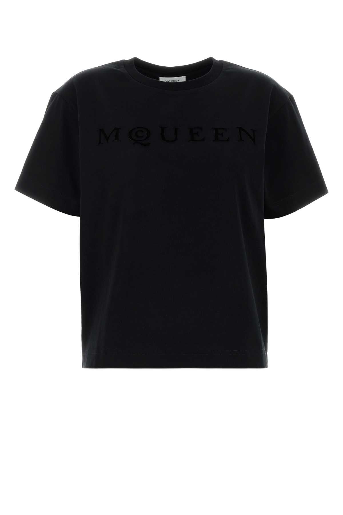 Alexander McQueen Black Cotton T-Shirt Size XS / US 0-2 / IT 36-38 - 1 Thumbnail
