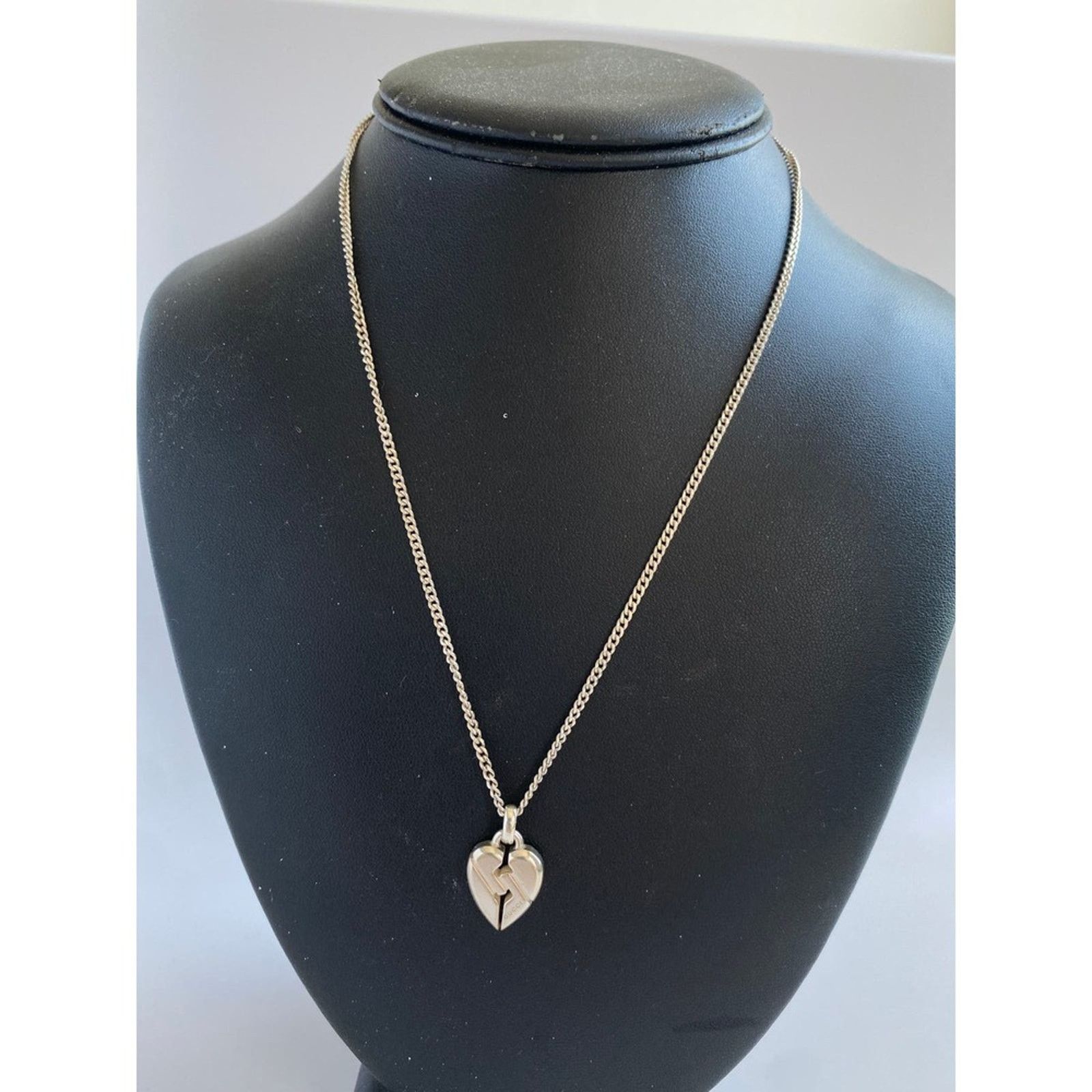 Gucci GUCCI Sterling Silver Pendant Necklace 18" Size ONE SIZE - 8 Thumbnail