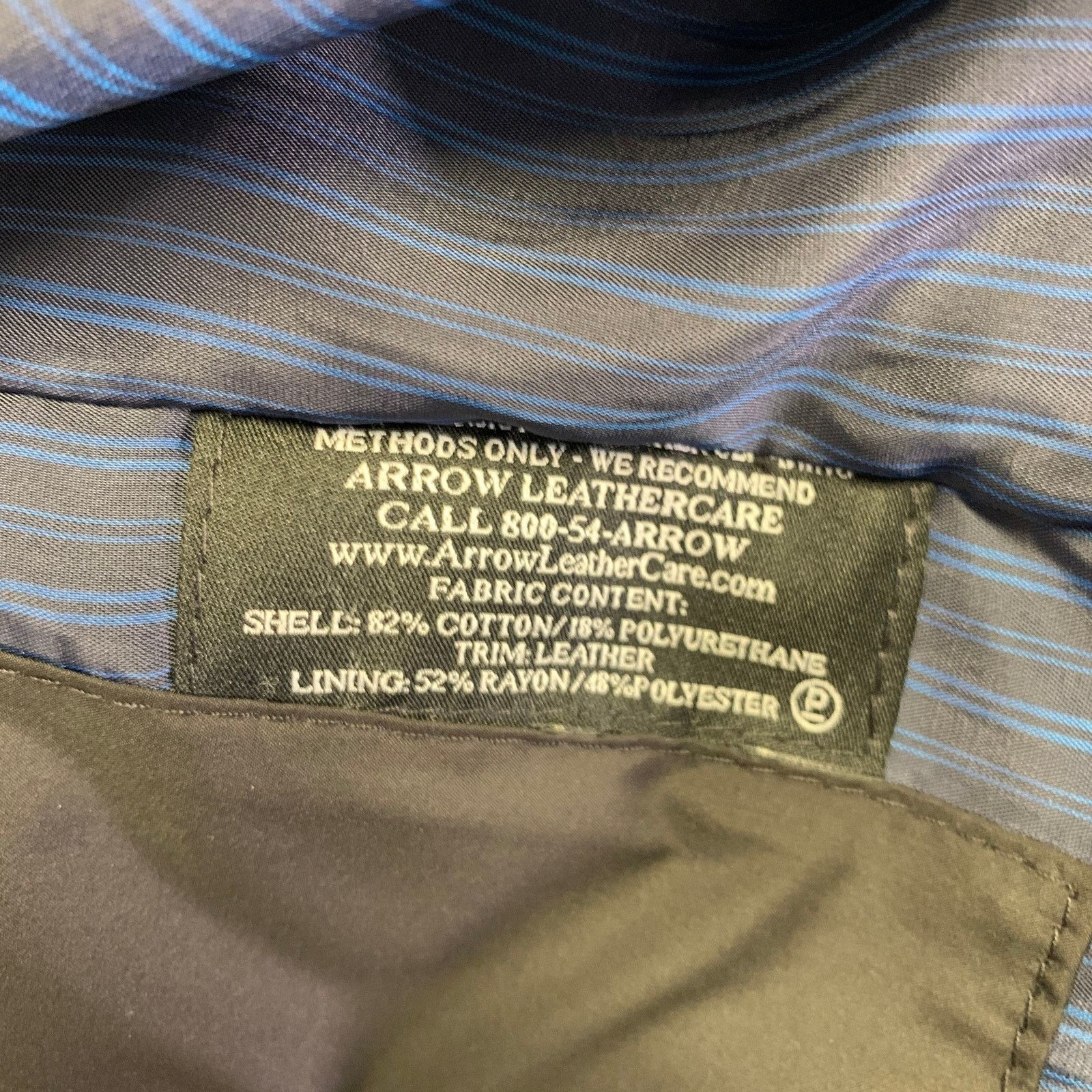 Johnston & Murphy Size S Black Brown Cotton Polyurethane Zip Snaps Jacket Size US S / EU 44-46 / 1 - 6 Thumbnail