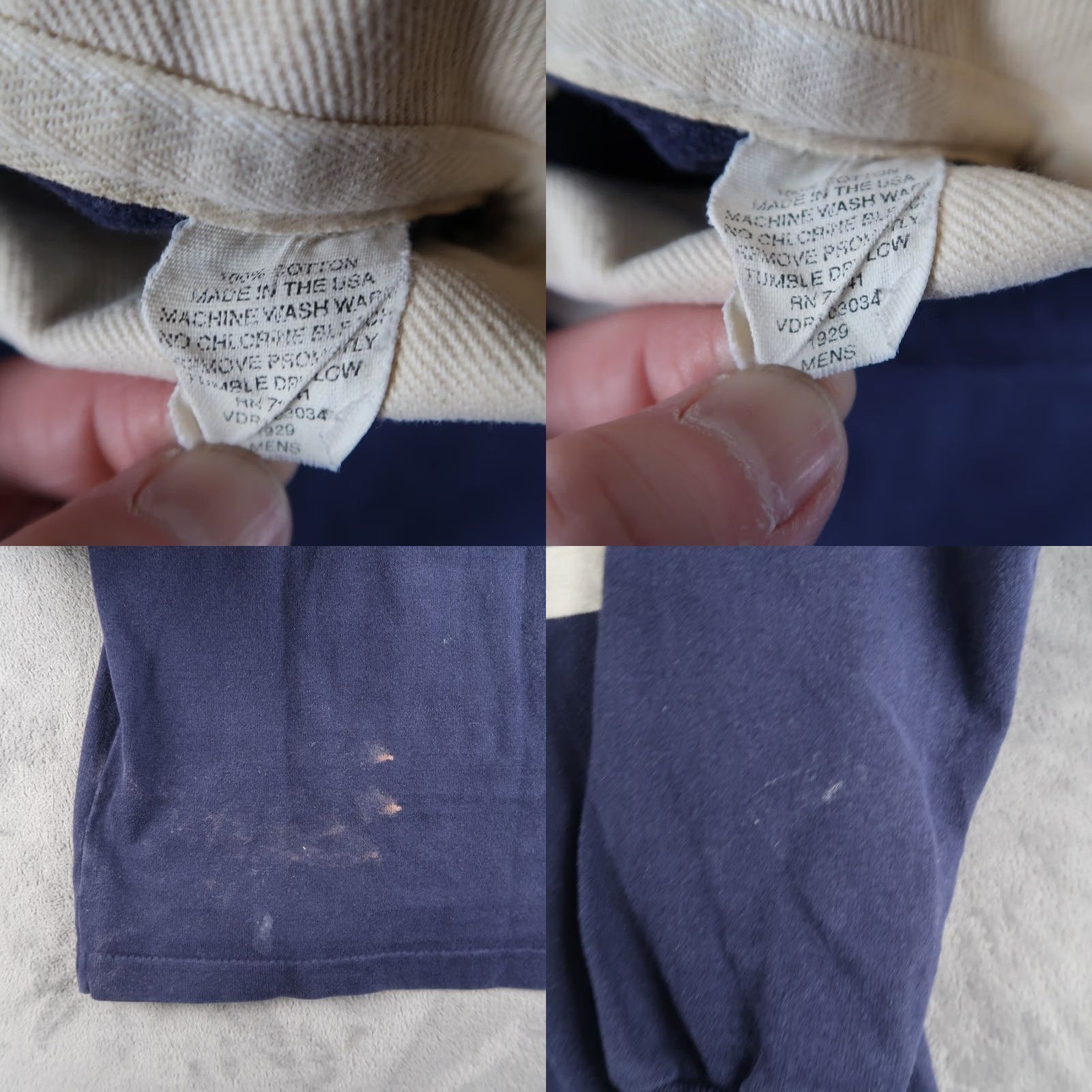 Vintage VINTAGE L.L. Bean Rugby Shirt Mens L Blue Heavy Cotton Polo 90s Rugby Mens Blue Shirt Size US L / EU 52-54 / 3 - 9 Thumbnail
