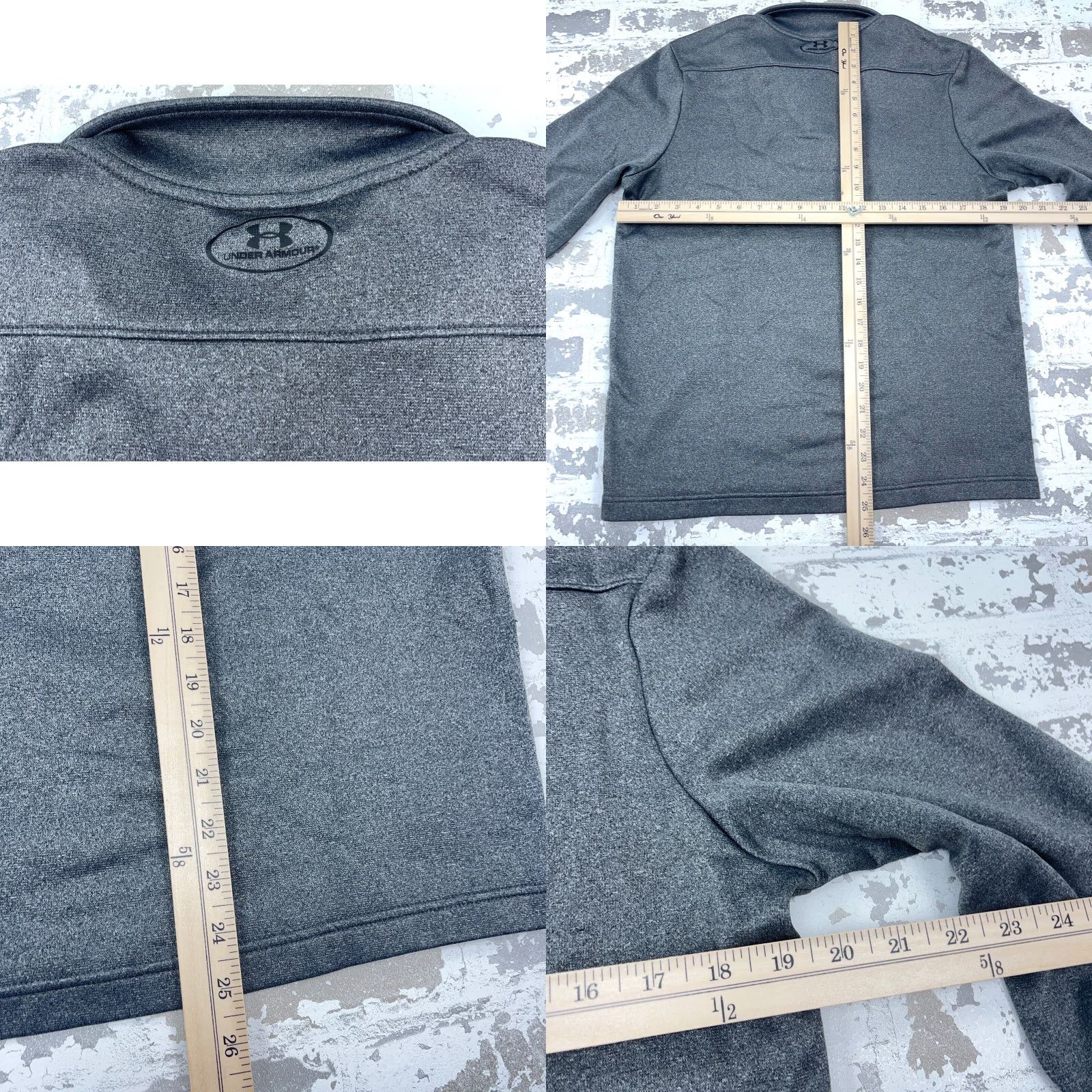 Under Armour Under Armour Sweatshirt Men Small Gray Black Pullover 1/4 Zip Mock Neck Long Sleeve Regular Fit Sports Classic Golf Size US S / EU 44-46 / 1 - 8 Thumbnail