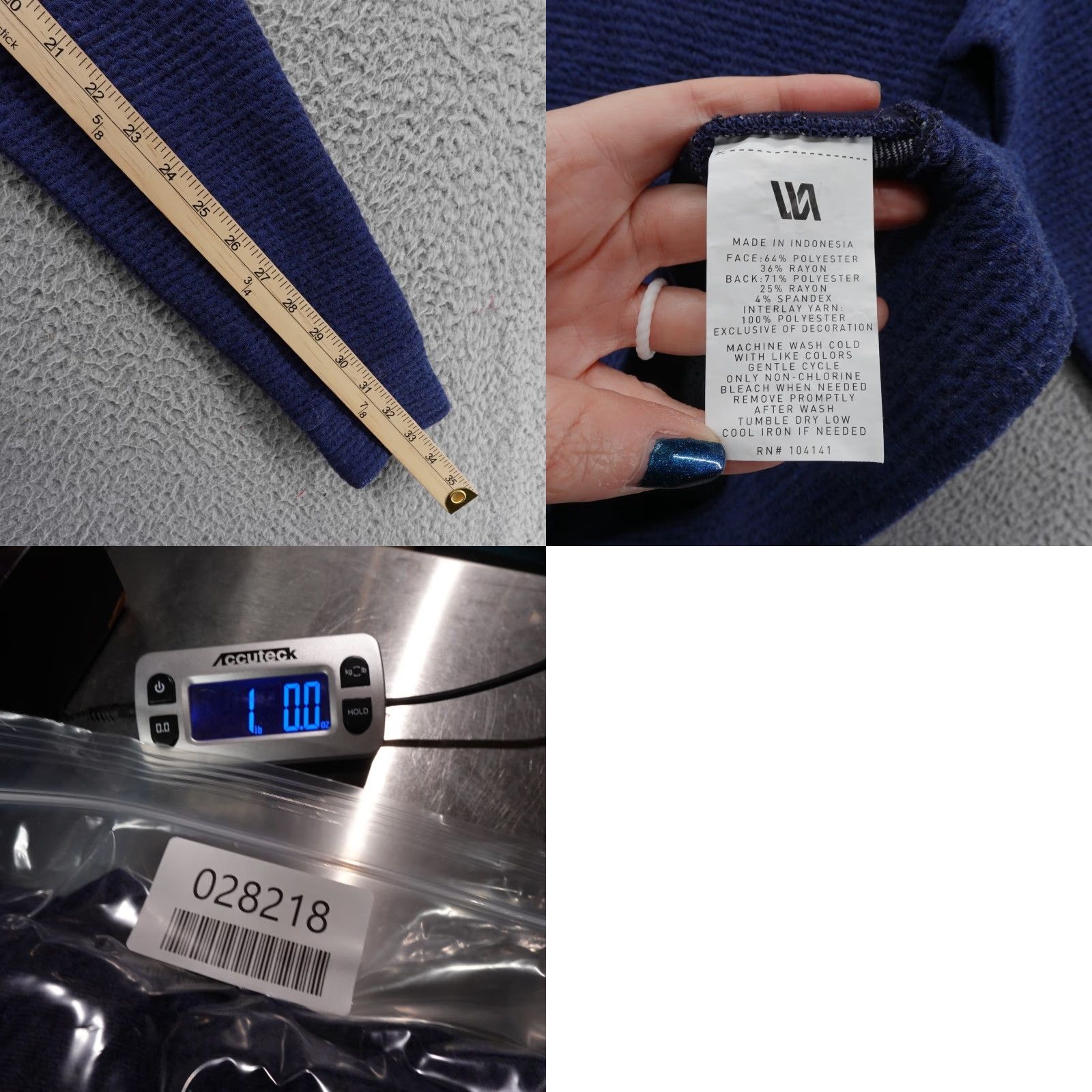 Vintage VRST Mens Blue Textured Quarter Zip Pullover Sweatshirt Small NEW 8 Size US S / EU 44-46 / 1 - 8 Thumbnail