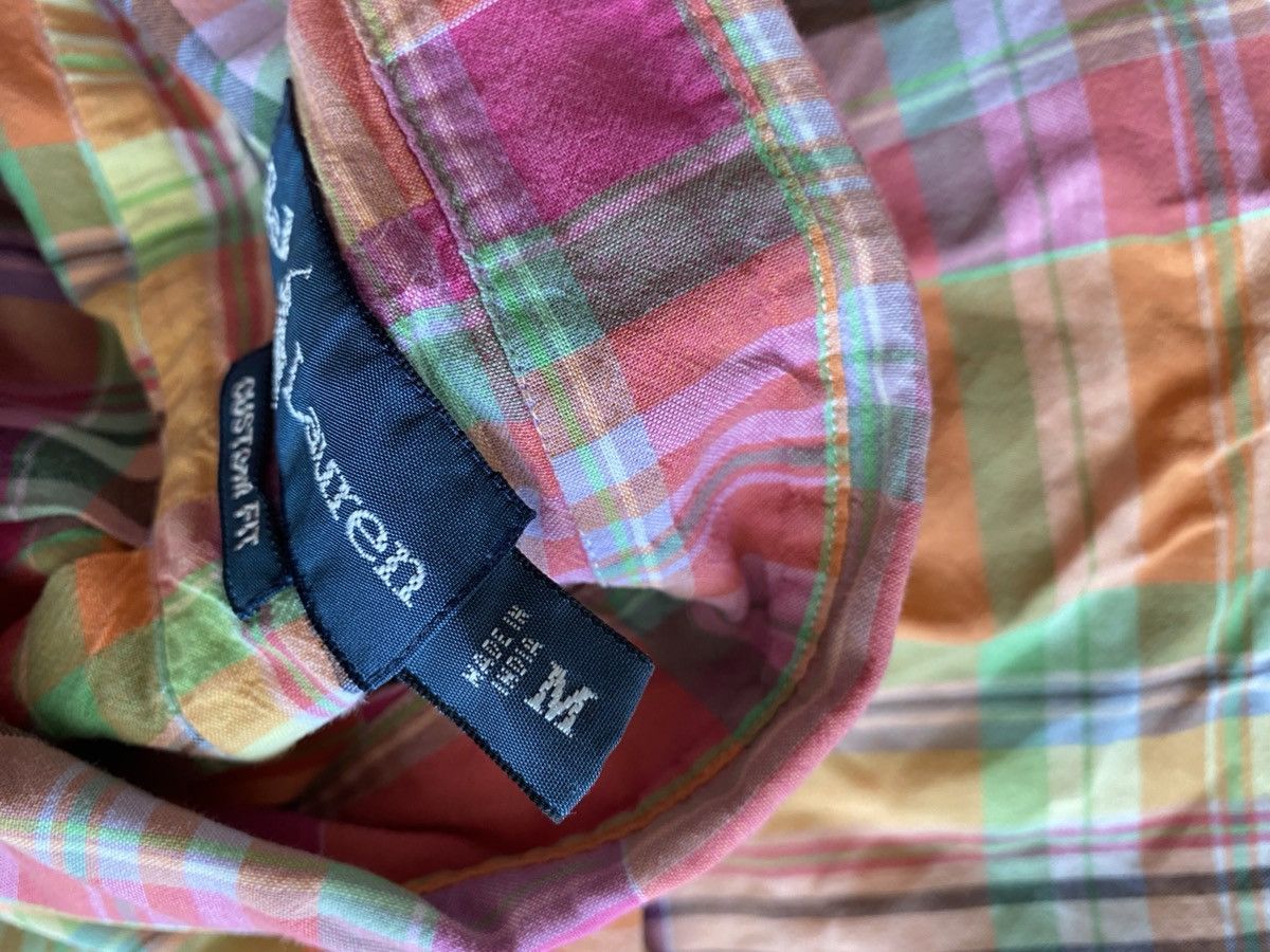 Polo Ralph Lauren Polo Ralph Lauren rainbow Check Vtg Custom Fit SS Shirt PRL Size US M / EU 48-50 / 2 - 4 Thumbnail