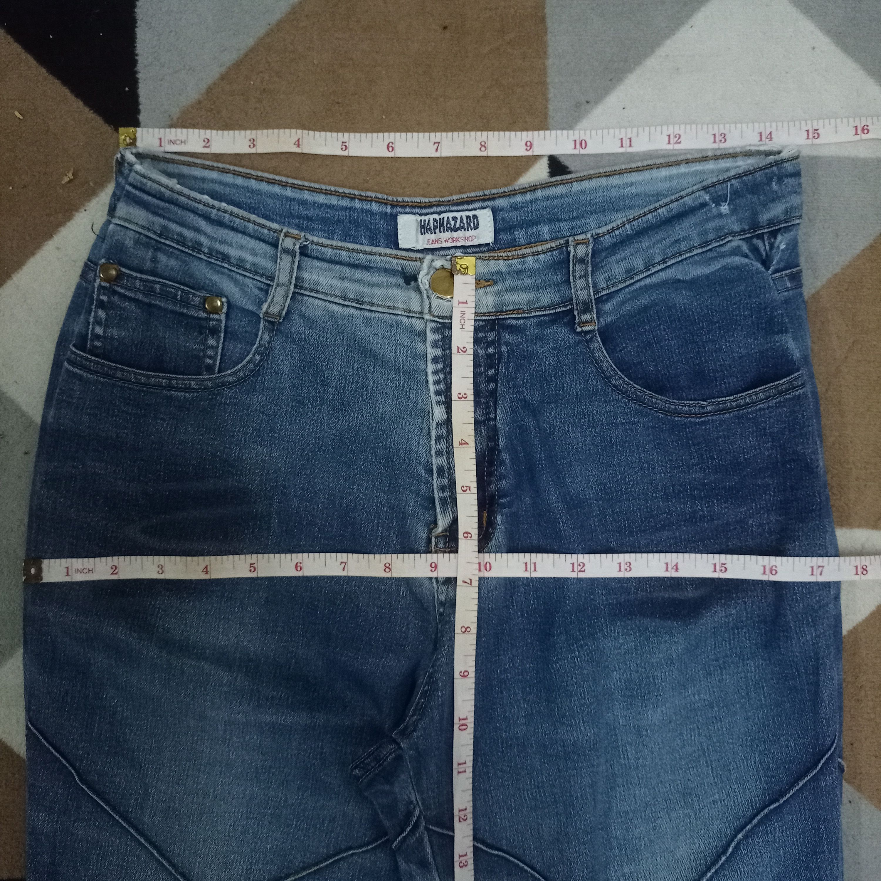Japanese Brand Vintage Japanese Brand Blue Wash Flare Jeans Size 29" - 8 Thumbnail